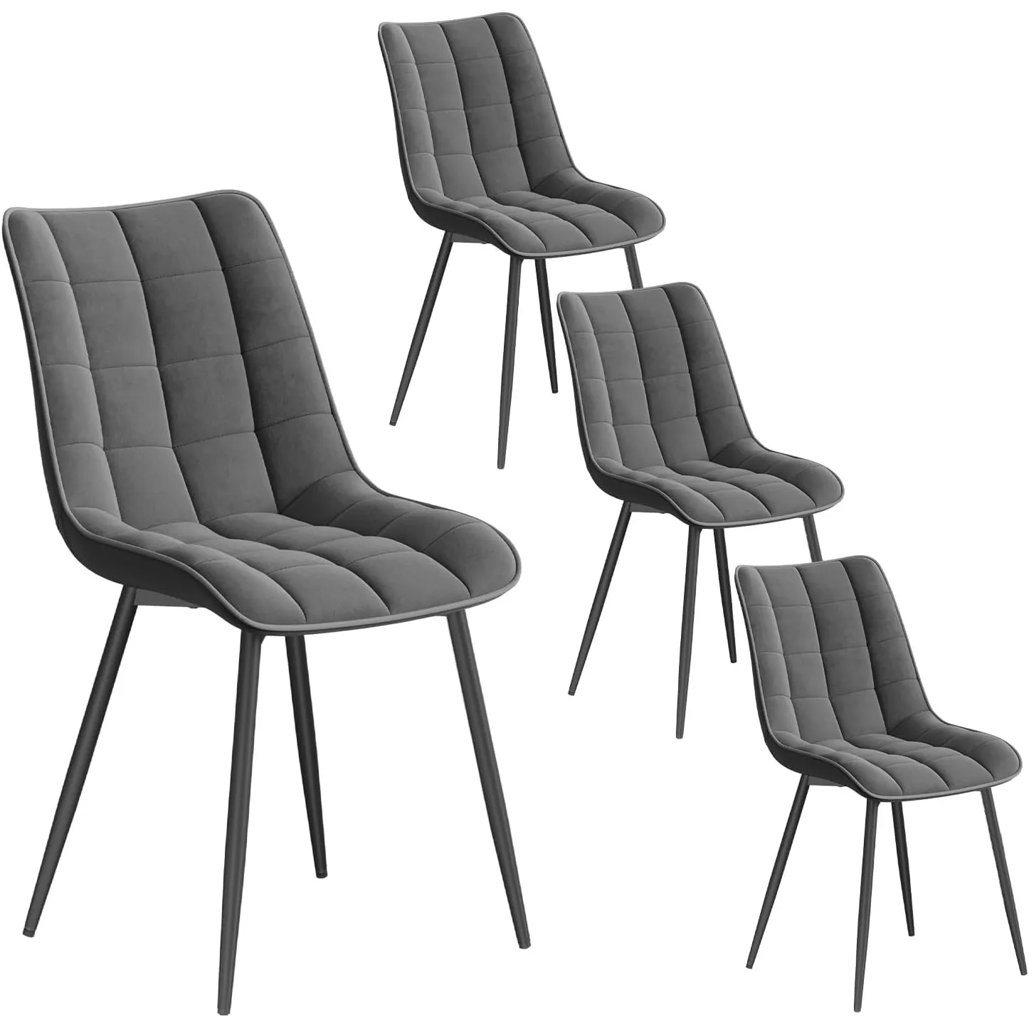 WOLTU Esszimmerstühle 4er Set, Küchenstühle gepolstert mit Rückenlehne
