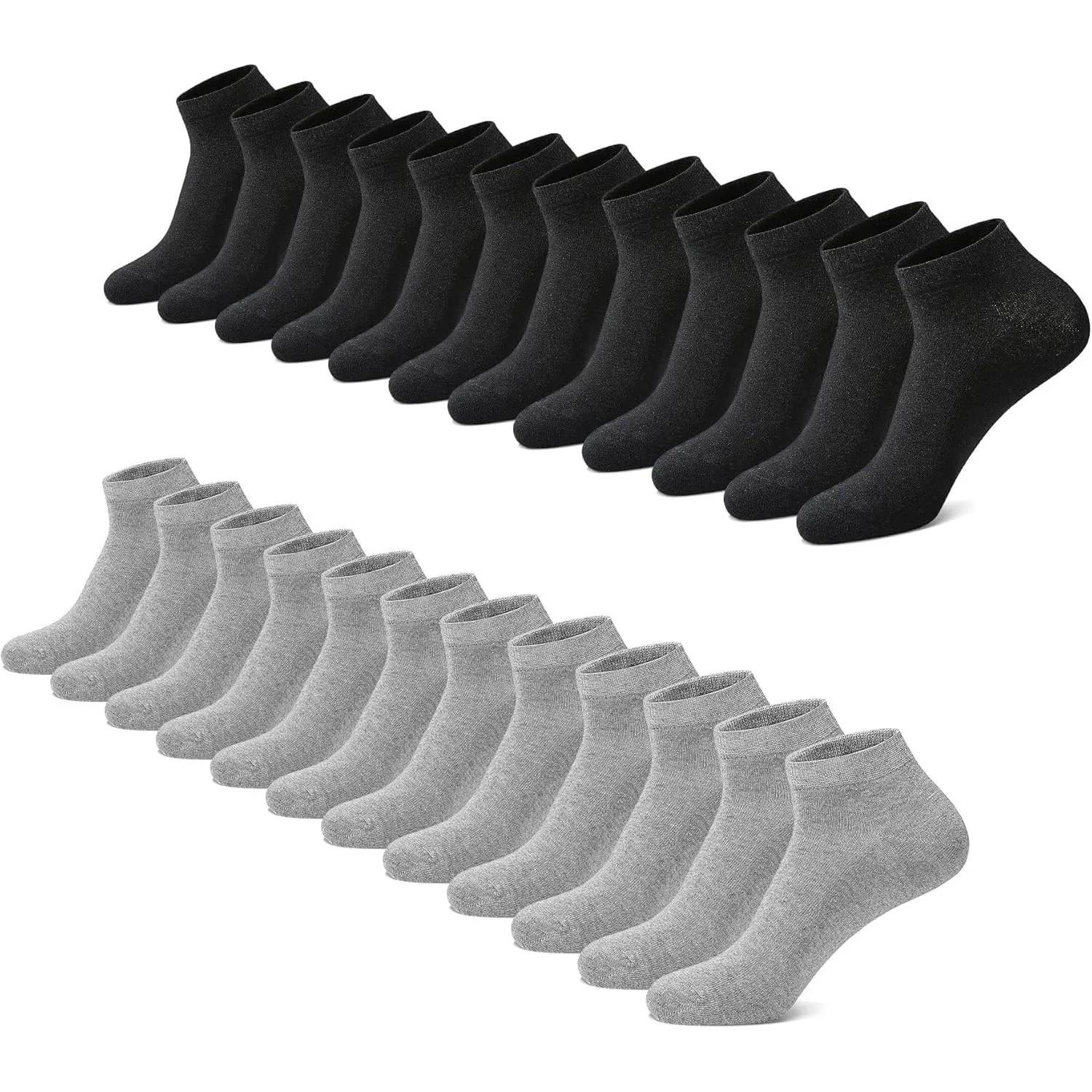 FALARY Sneaker Socken Herren & Damen bio Baumwolle 12 Paar Sneakersocken Kurze Socken Sportsocken Halbsocken Socks Unis…