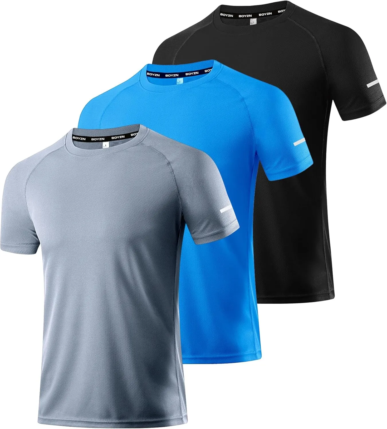 Boyzn 1, 3, 5 or 7er Pack Sport Tshirts Herren Kurzarm T-Shirts Funktionsshirt Laufshirt Schnelltrocknend Atmungsaktive…