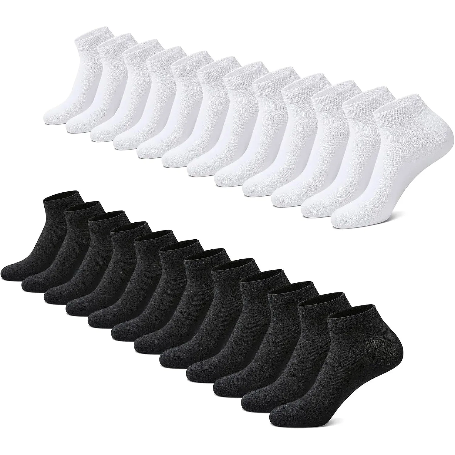 FALARY Sneaker Socken Herren & Damen bio Baumwolle 12 Paar Sneakersocken Kurze Socken Sportsocken Halbsocken Socks Unis…