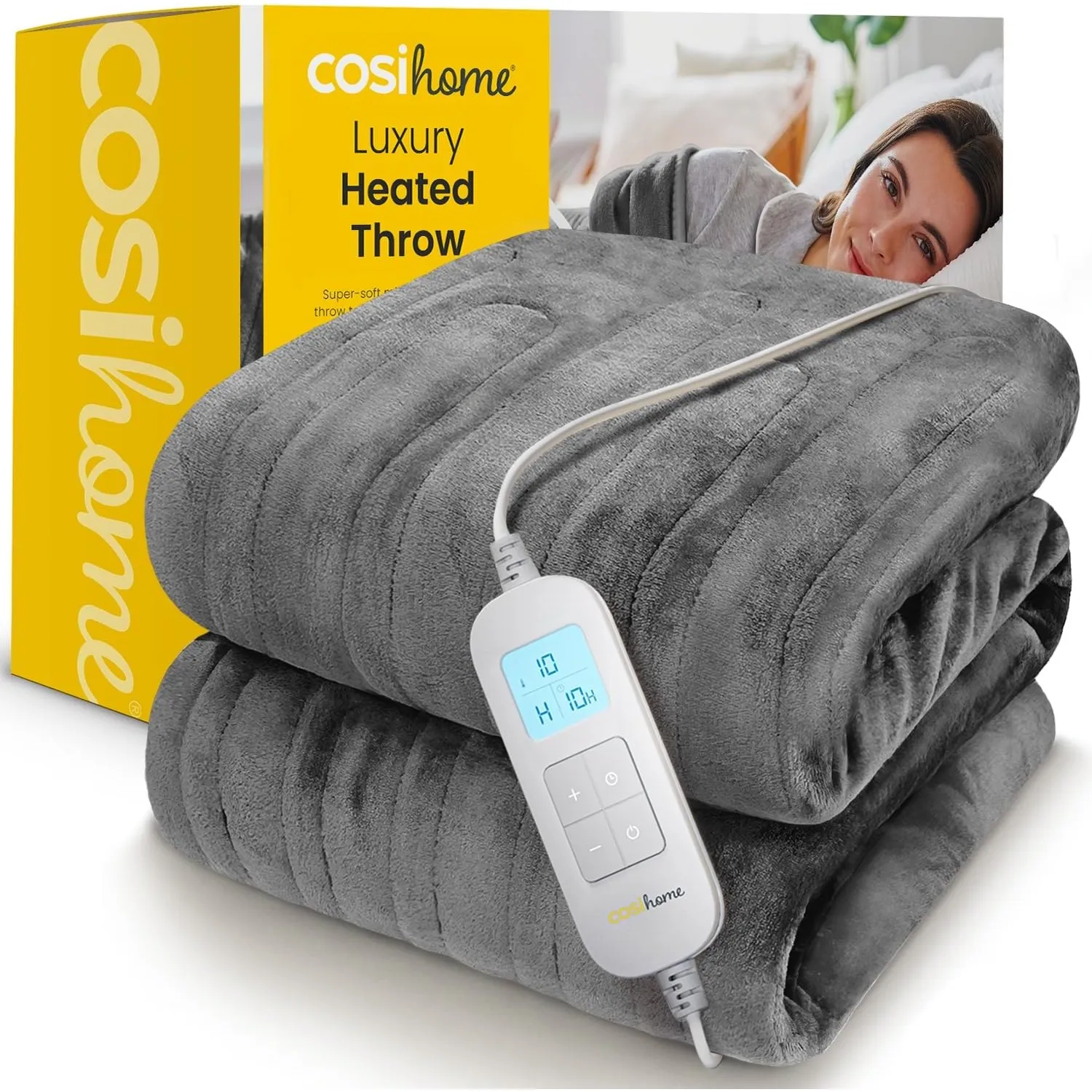 Cosi Home Heizdecke 180x130 cm - Elektrische Wärmedecke mit Abschaltautomatik, Überhitzungsschutz, Waschbar, Kuschelige…