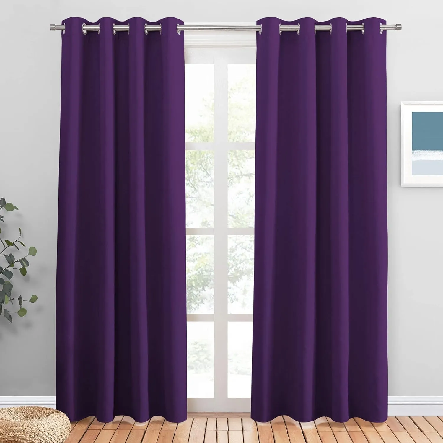 PONY DANCE Thermal Curtains for Living Room/Bedroom Abdunkelnde Vorhänge mit Ösen Thermogardine gegen Hitze Verdunkelun…