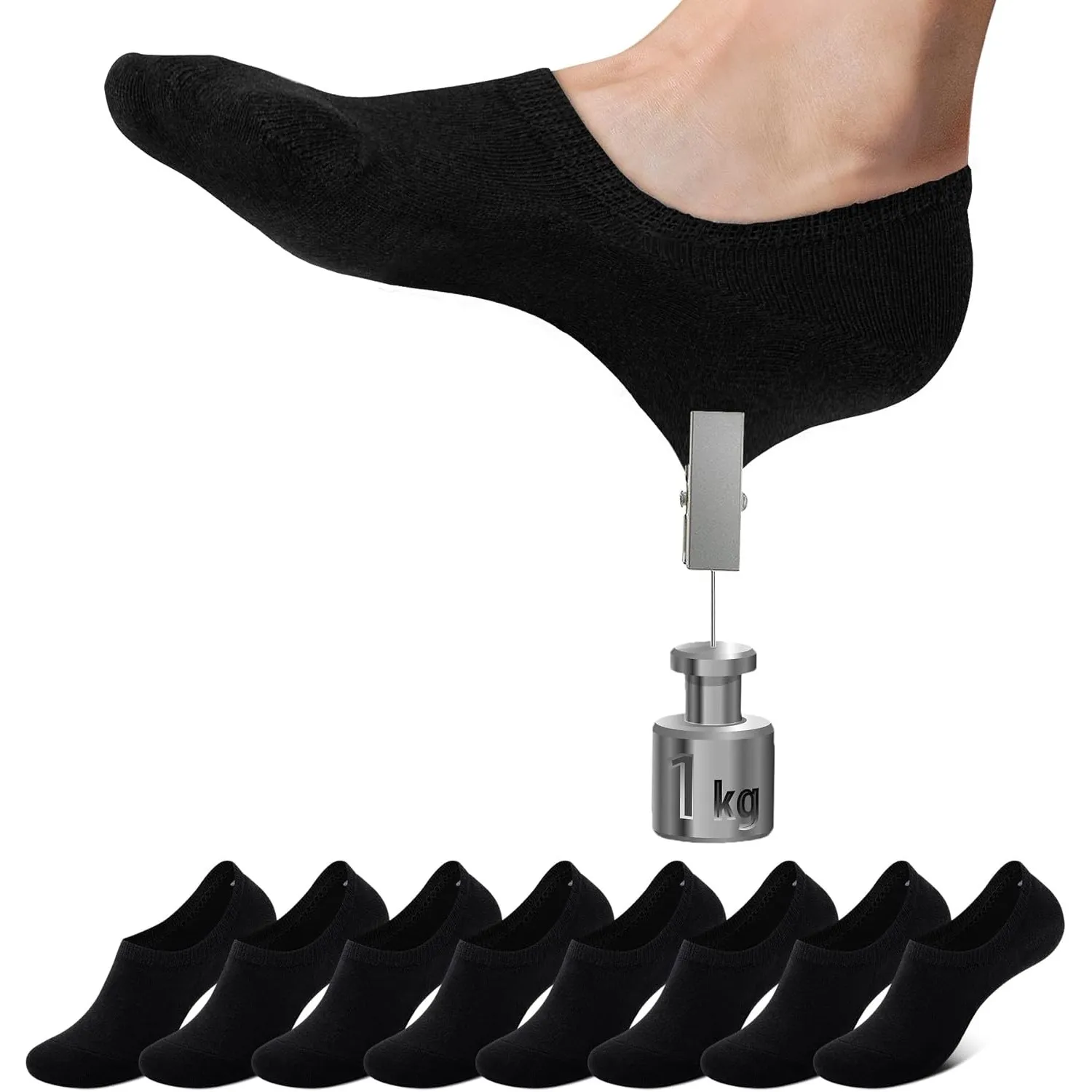 Falechay Sneaker Socken Damen Füßlinge Herren 8/16 Paar No Show Socken | Unsichtbare Socken,Anti Rutsch,Invisible,Unise…