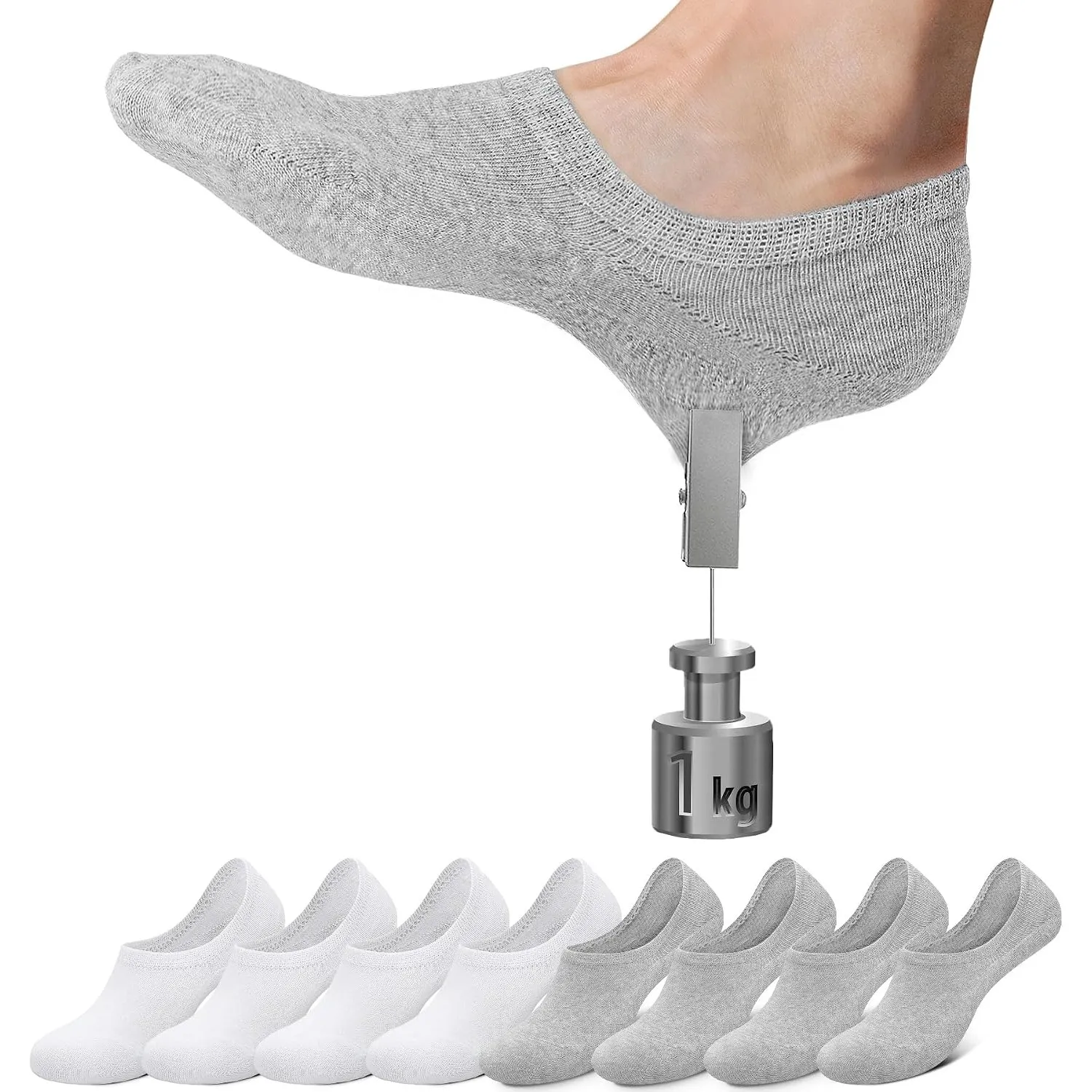 Falechay Sneaker Socken Damen Füßlinge Herren 8/16 Paar No Show Socken | Unsichtbare Socken,Anti Rutsch,Invisible,Unise…