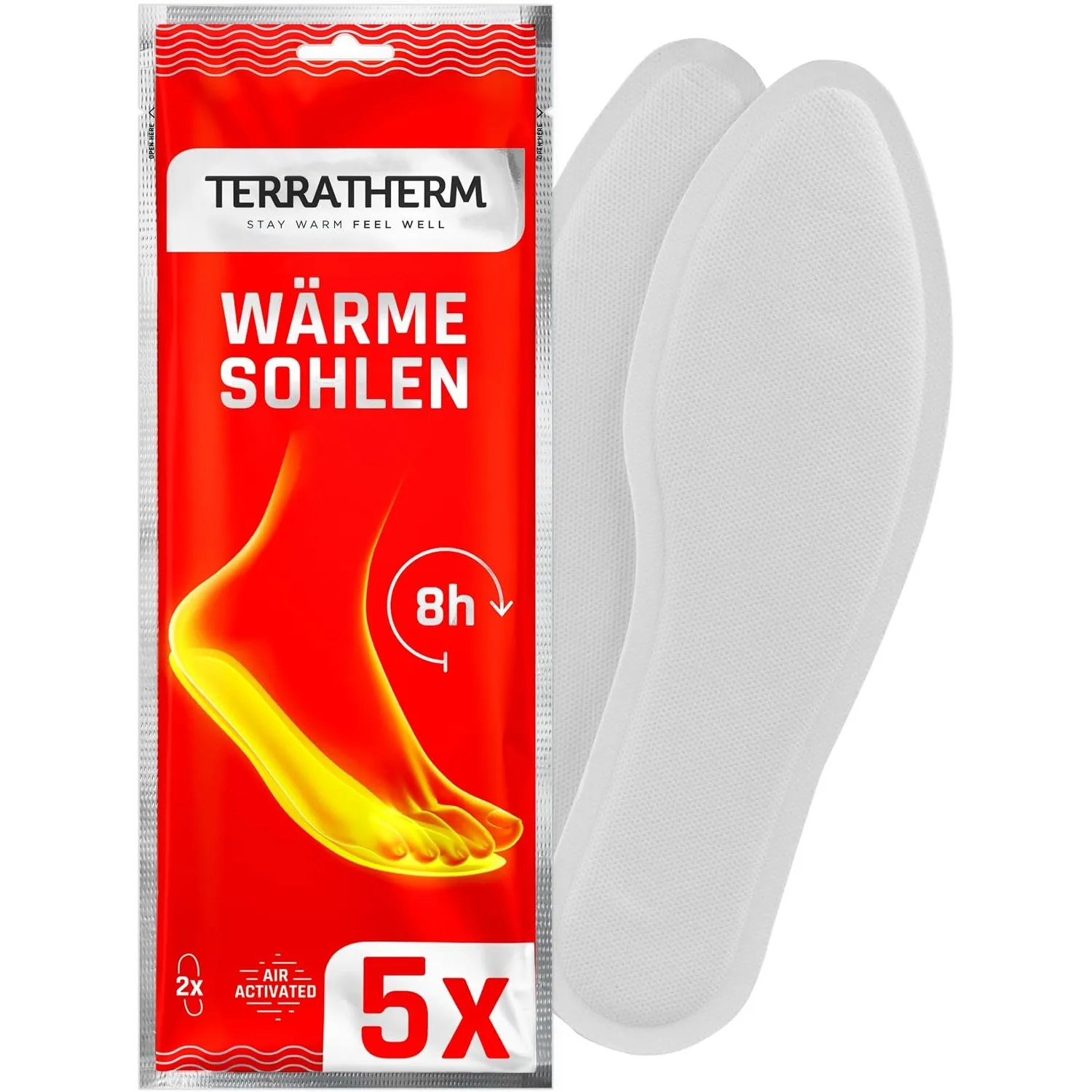 TerraTherm Wärmesohlen – 8h warme Füße, luftaktiviert