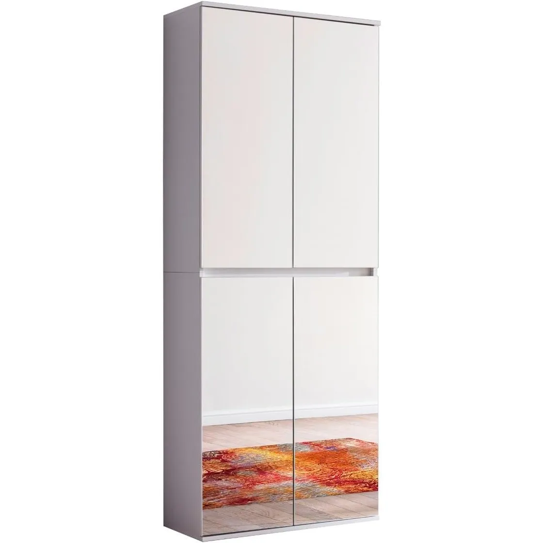 trendteam smart living - Mirror - Garderobenschrank - Weiß - Mehrzweckschrank mit reichlich Stauraum - (BxHxT) 74 x 191…