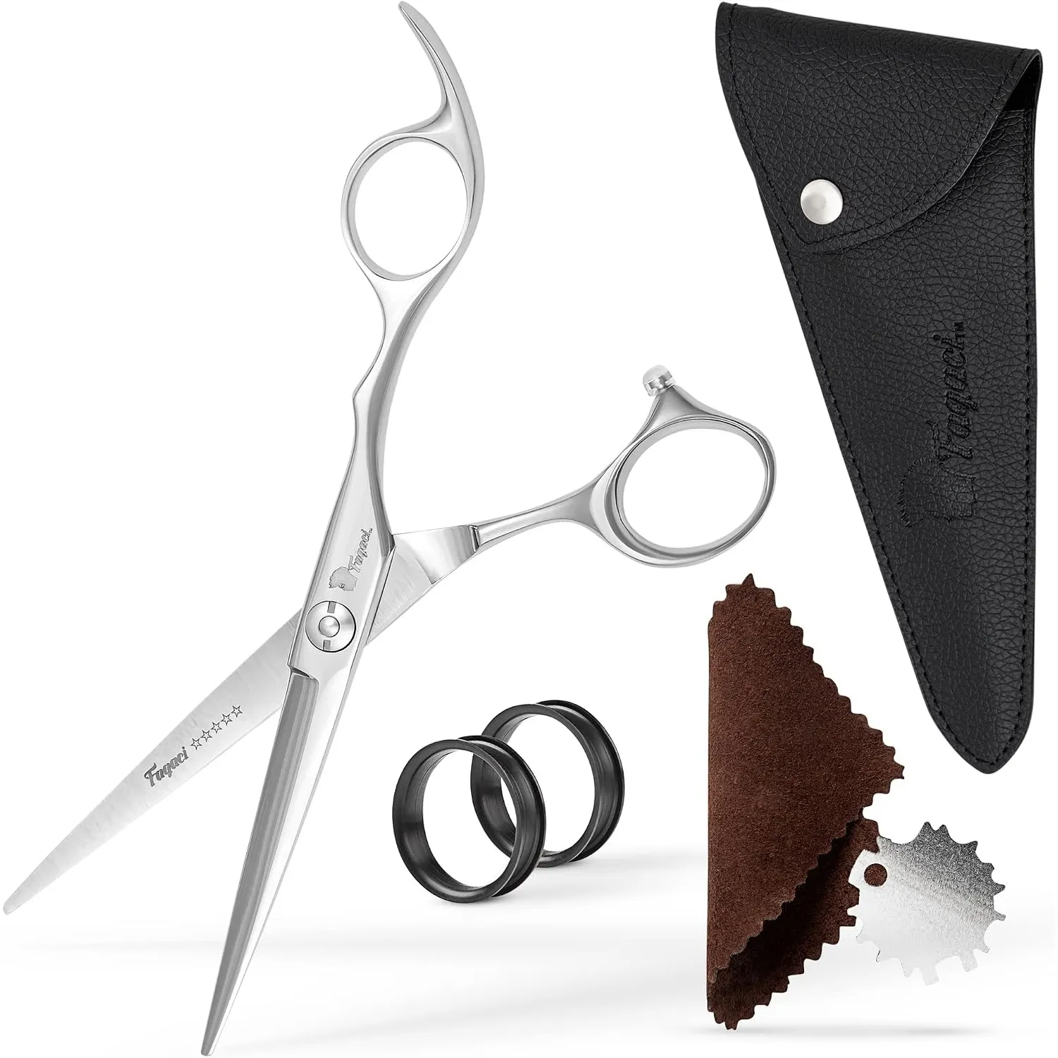 Fagaci Haarschneideschere Profi 6" mit Extrem Scharfen Blättern, Haarschere Friseurschere Profi aus 440C-Stahl, Friseur…