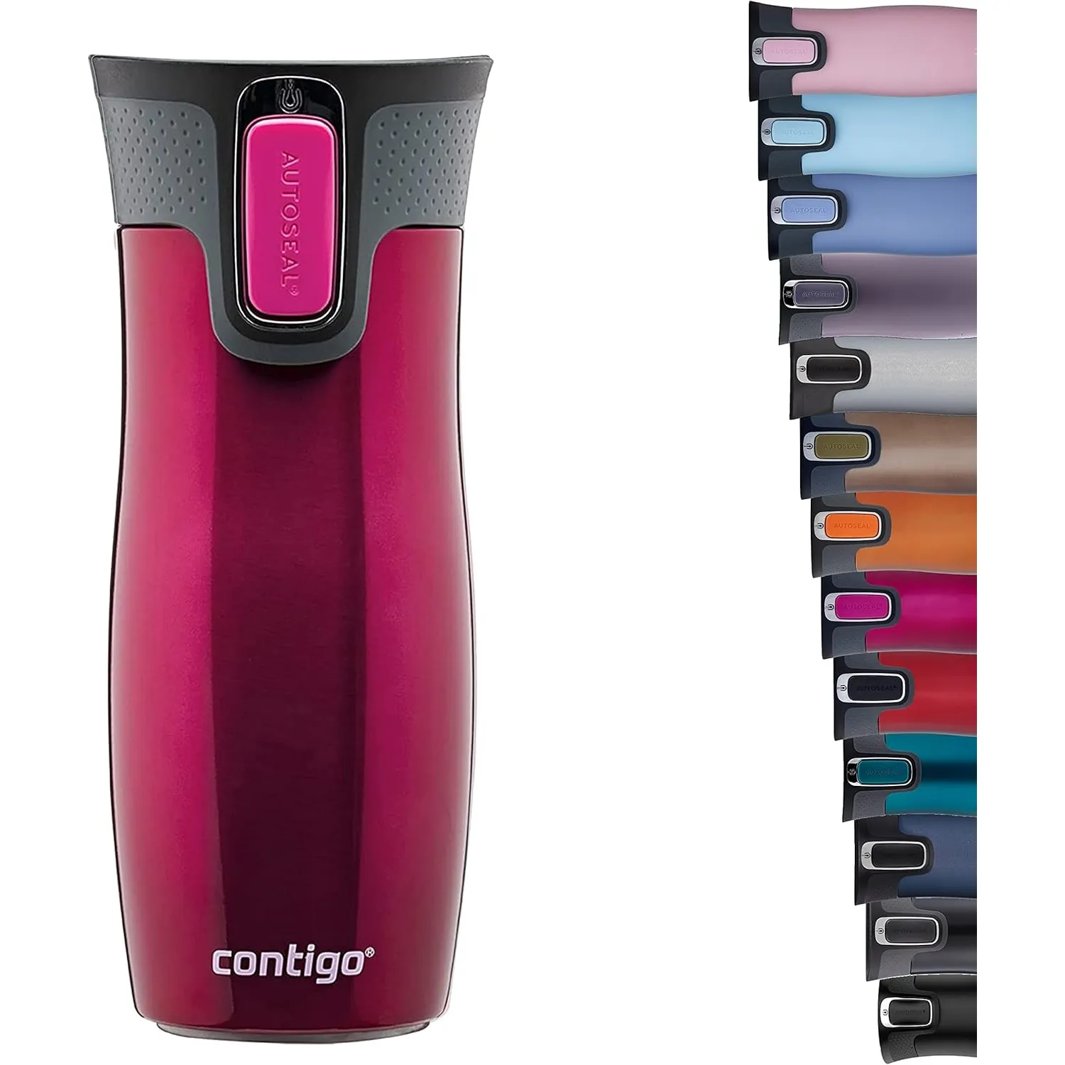 Contigo Thermobecher West Loop Autoseal, Edelstahl Isolierbecher, Reisebecher, Kaffebecher to Go, auslaufsicher