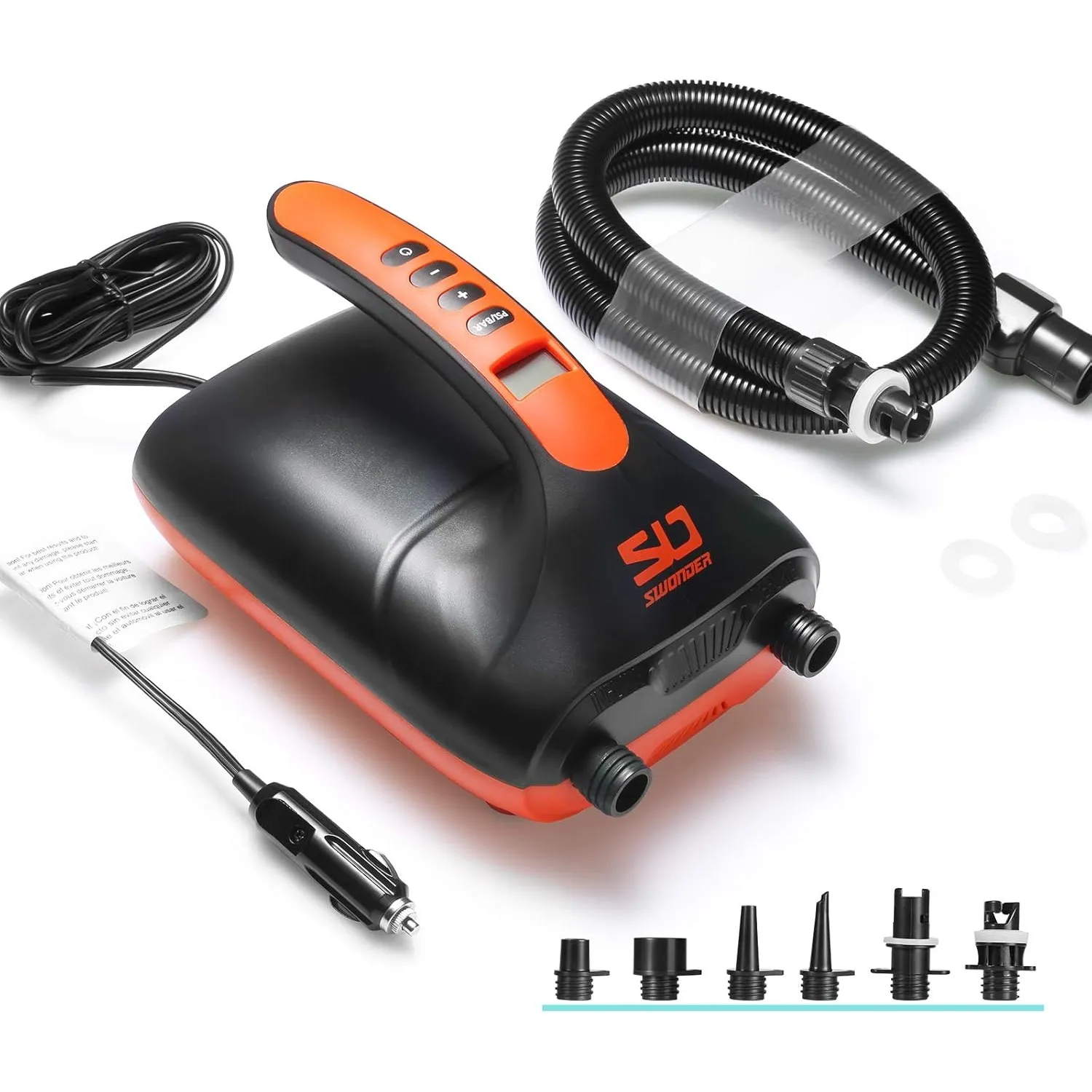 Swonder SUP Pumpe Elektrisch, 20PSI Hochdruck Elektrische Luftpumpe mit Intelligenter Zweistufiger Inflation, Unterstüt…