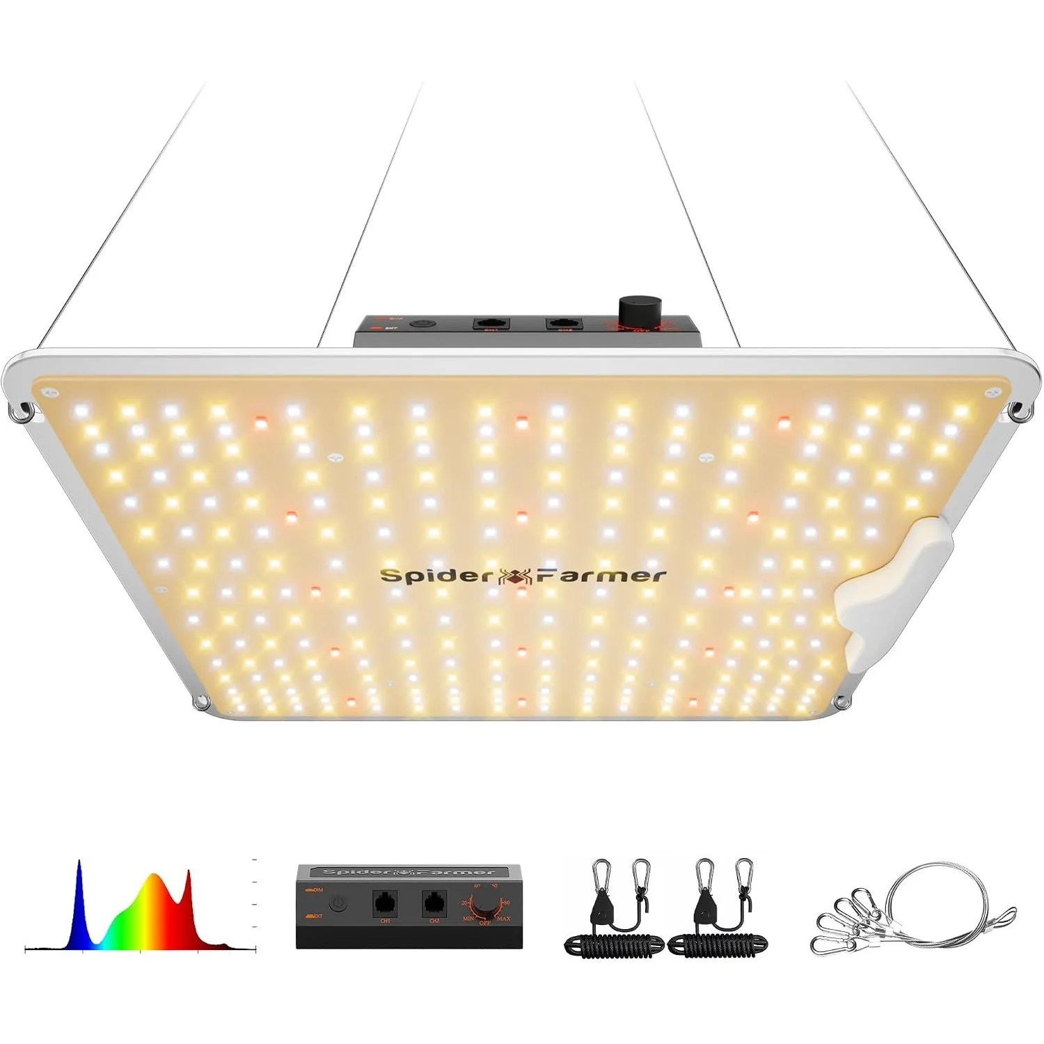 Spider Farmer SF1000 LED Grow Lampe Dimmbar Vollspektrum 60x60/90x90cm Zelt