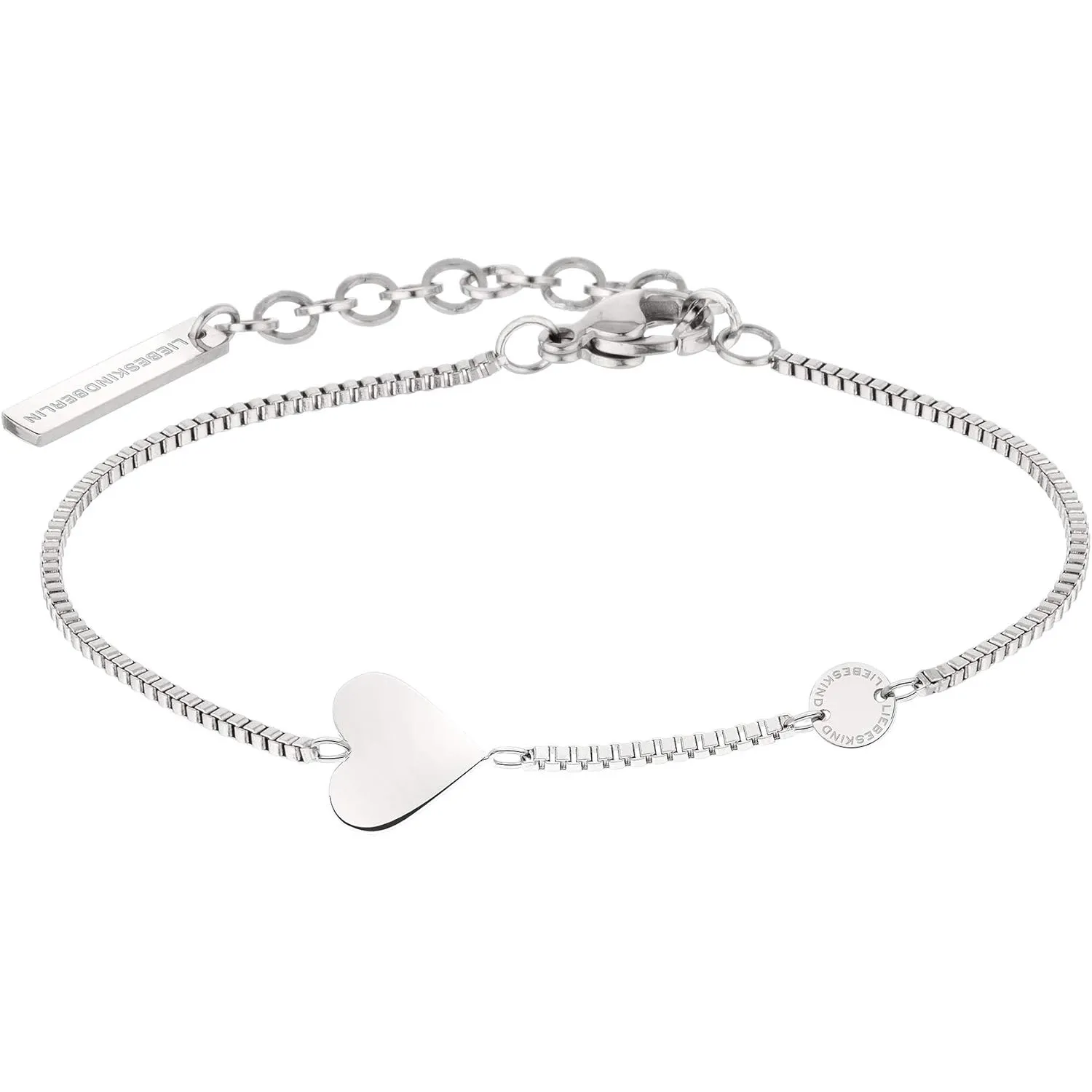 LIEBESKIND BERLIN Herz-Schmuck für Damen – Edelstahl Kette, Armband und Ohrringe mit liebevollem Herzanhänger – In vers…
