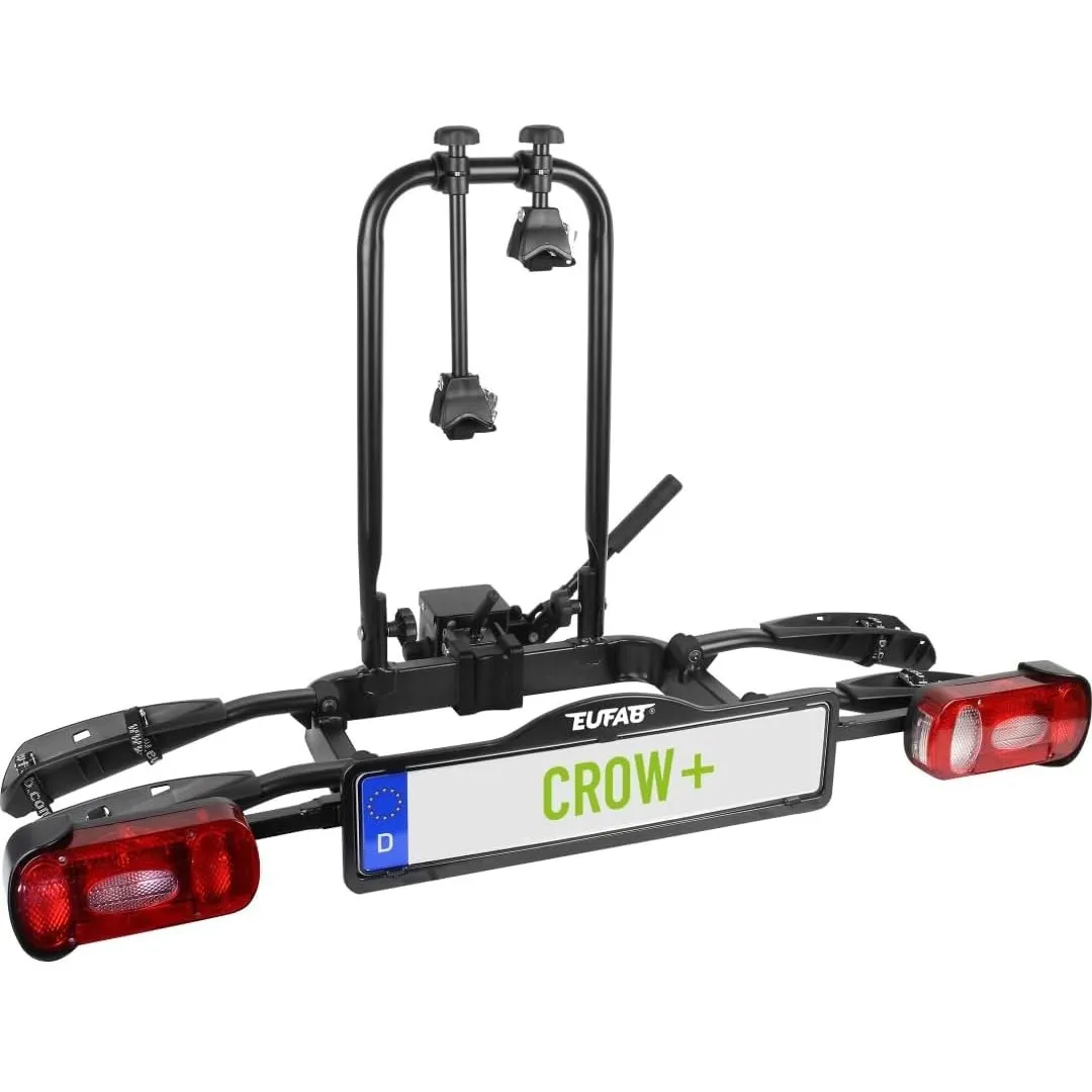 EUFAB 11582, Fahrradträger Crow Plus erweiterbar, Schwarz