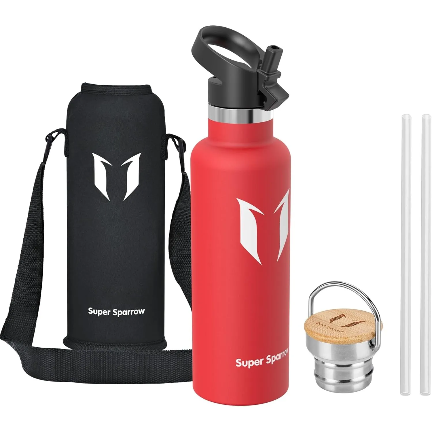 Super Sparrow Trinkflasche Edelstahl - 500ml/750ml/1L - Auslaufsicher Thermoskanne, BPA-Frei Wasserflasche - Thermosfla…