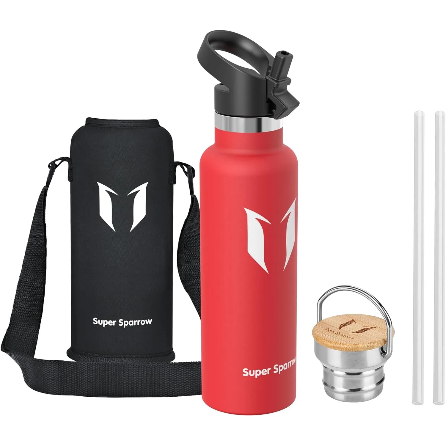 Super Sparrow Trinkflasche Edelstahl - 500ml/750ml/1L - Auslaufsicher Thermoskanne, BPA-Frei Wasserflasche - Thermosfla…