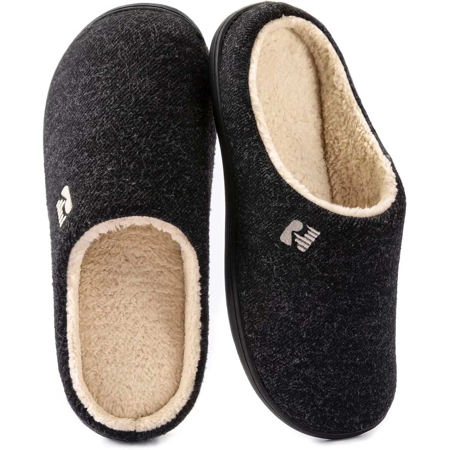 RockDove Herren Hausschuhe mit Sherpa-Futter und Memory-Schaum