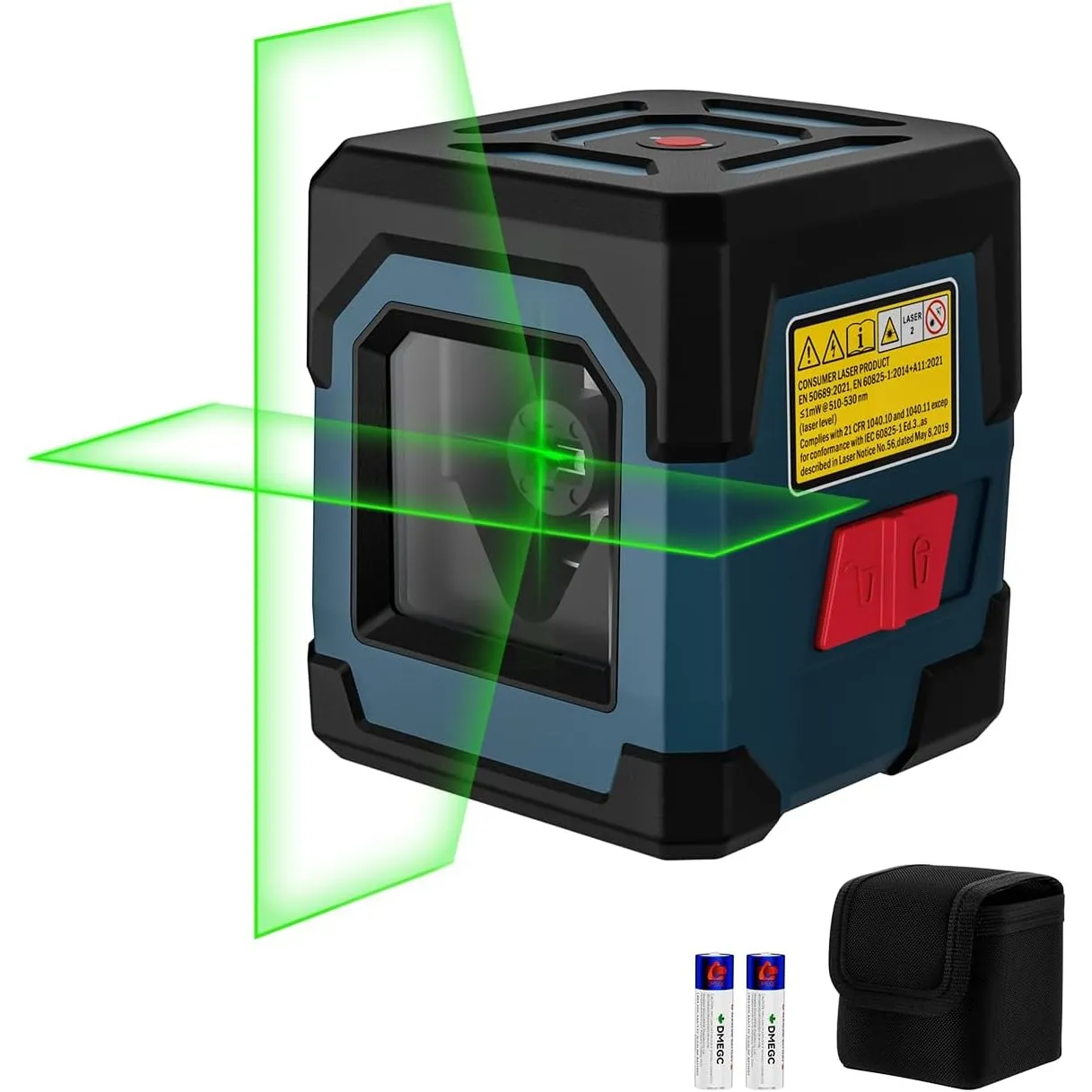 RockSeed Laser-Wasserwaage grün, RockSeed LV1G Kreuzlaser-Wasserwaage, horizontale und vertikale Punkte, drehbar, 360 G…
