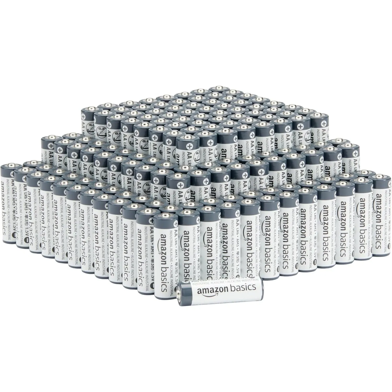 Amazon Basics AA- Alkali-Batterien, 1,5 V, 5 Jahre lagerfähig, 150 Stück