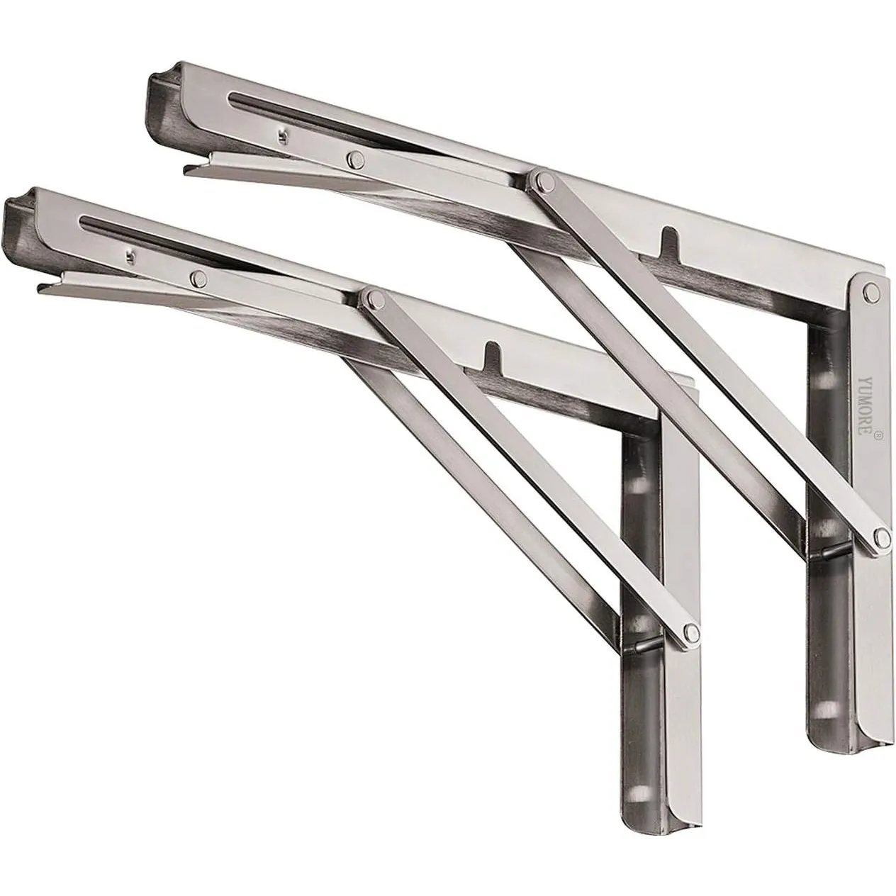 YUMORE Klappkonsole Schwerlast 300mm Regalträger Klappbar Wand Edelstahl