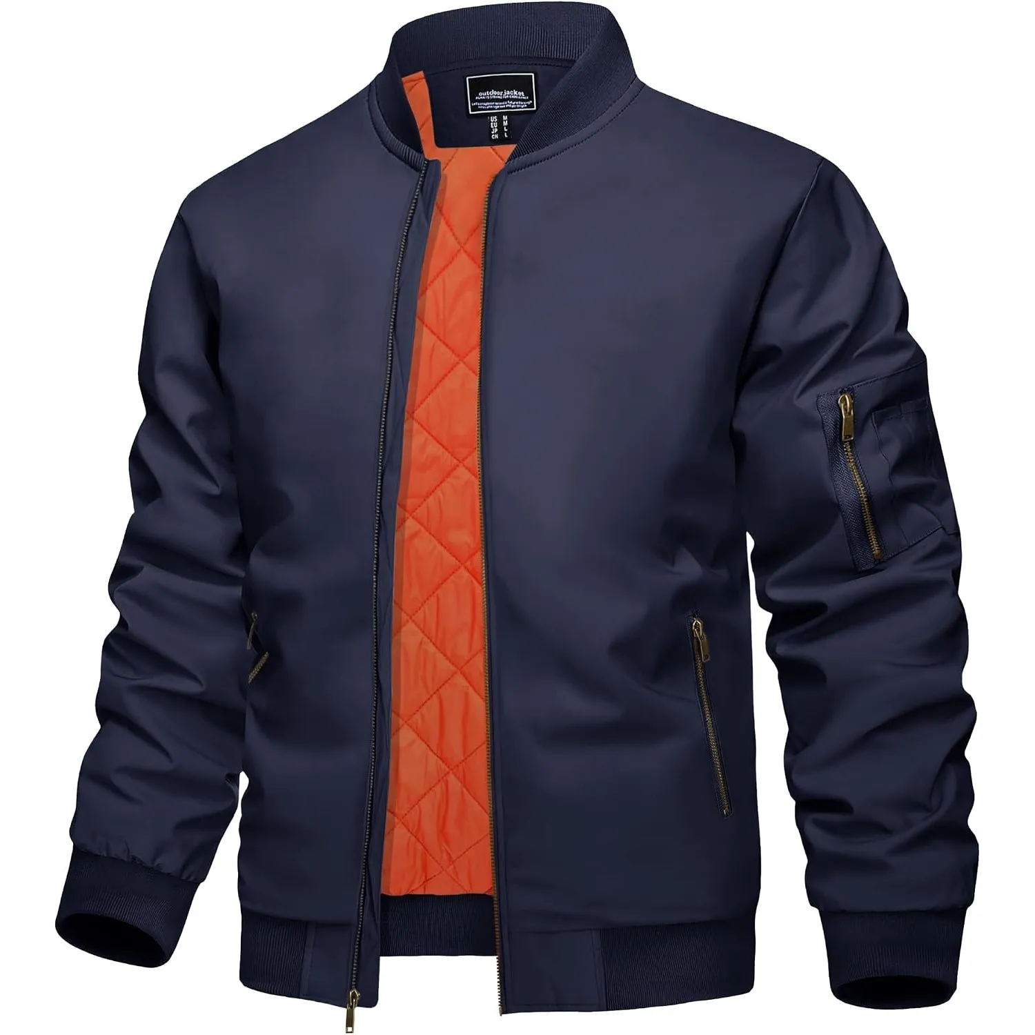 KEFITEVD Herrenjacke Winter Herren Bomberjacke Warm Lässig Übergangsjacke
