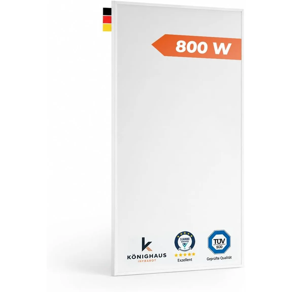 Könighaus Infrarotheizung 800 W - Wandmontage - 11-21 m²