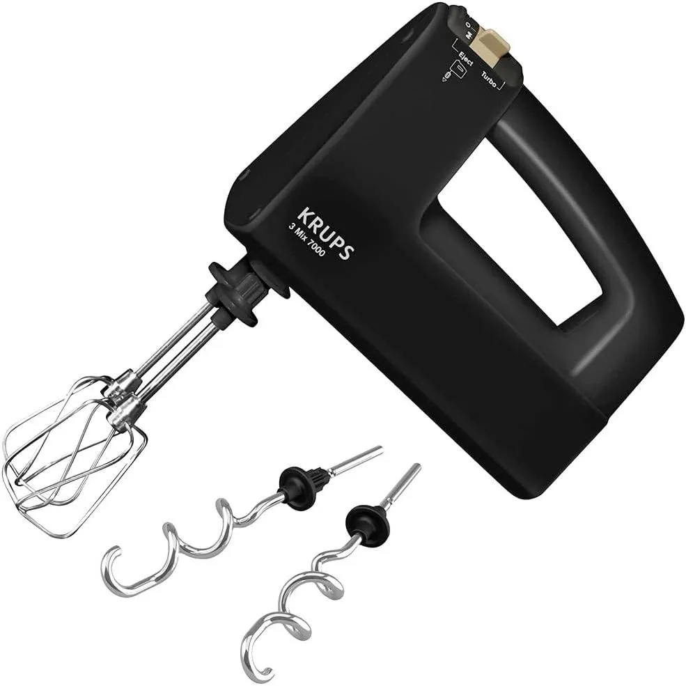 Krups F60858 3 MIX 7000 Handmixer 60 Jahre Edition | 500W | ergonomischer Griff | 1,65m-langes Kabel | Geschwindigkeits…