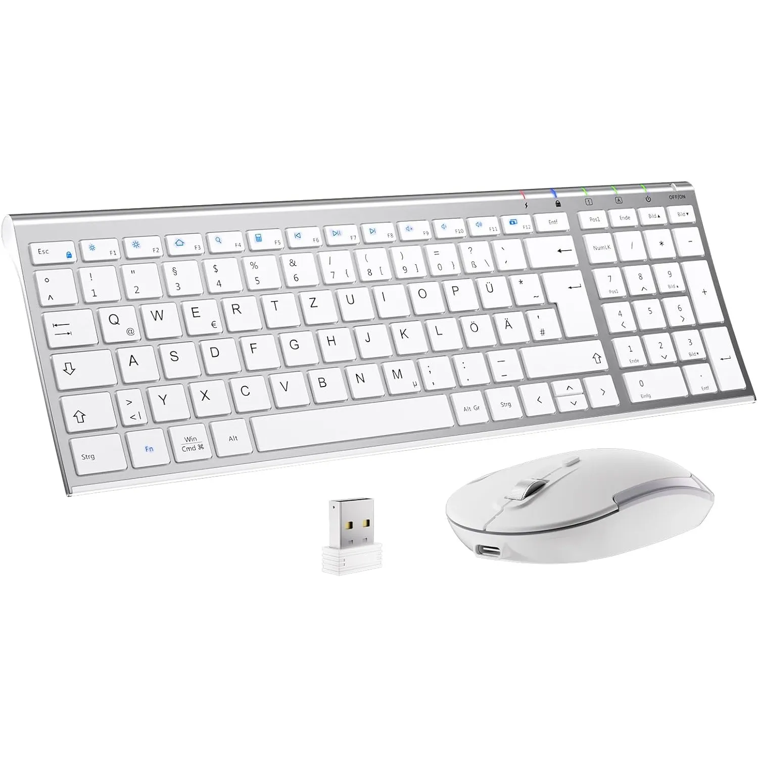 iClever Tastatur Maus Set Kabellos,Kabellose Tastatur und Maus | Wiederaufladbare, Deutsche QWERTZ Layout Funktastatur …