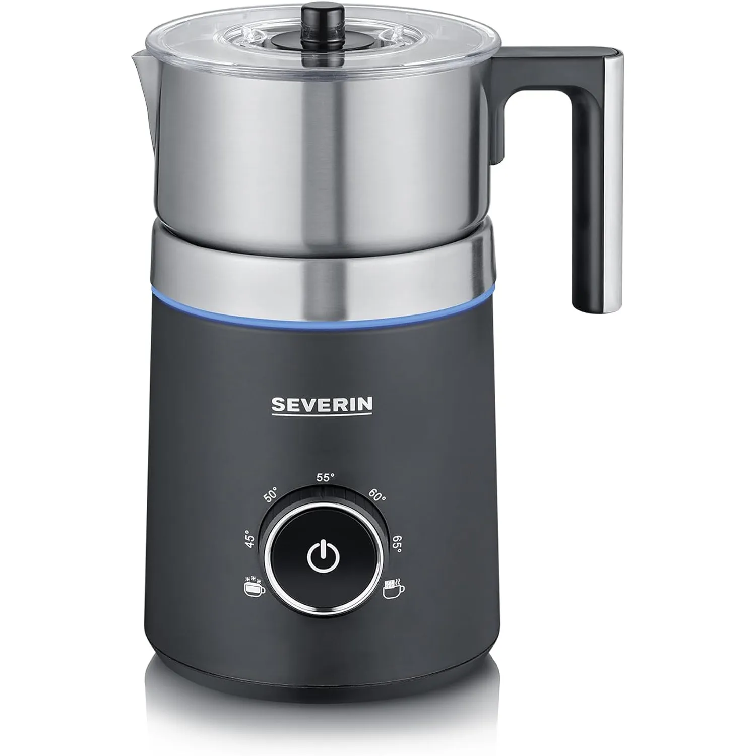 SEVERIN SPUMA 700 Induktions-Milchaufschäumer, elektrischer Milchaufschäumer ohne Anbrennen, spülmaschinengeeigneter Mi…