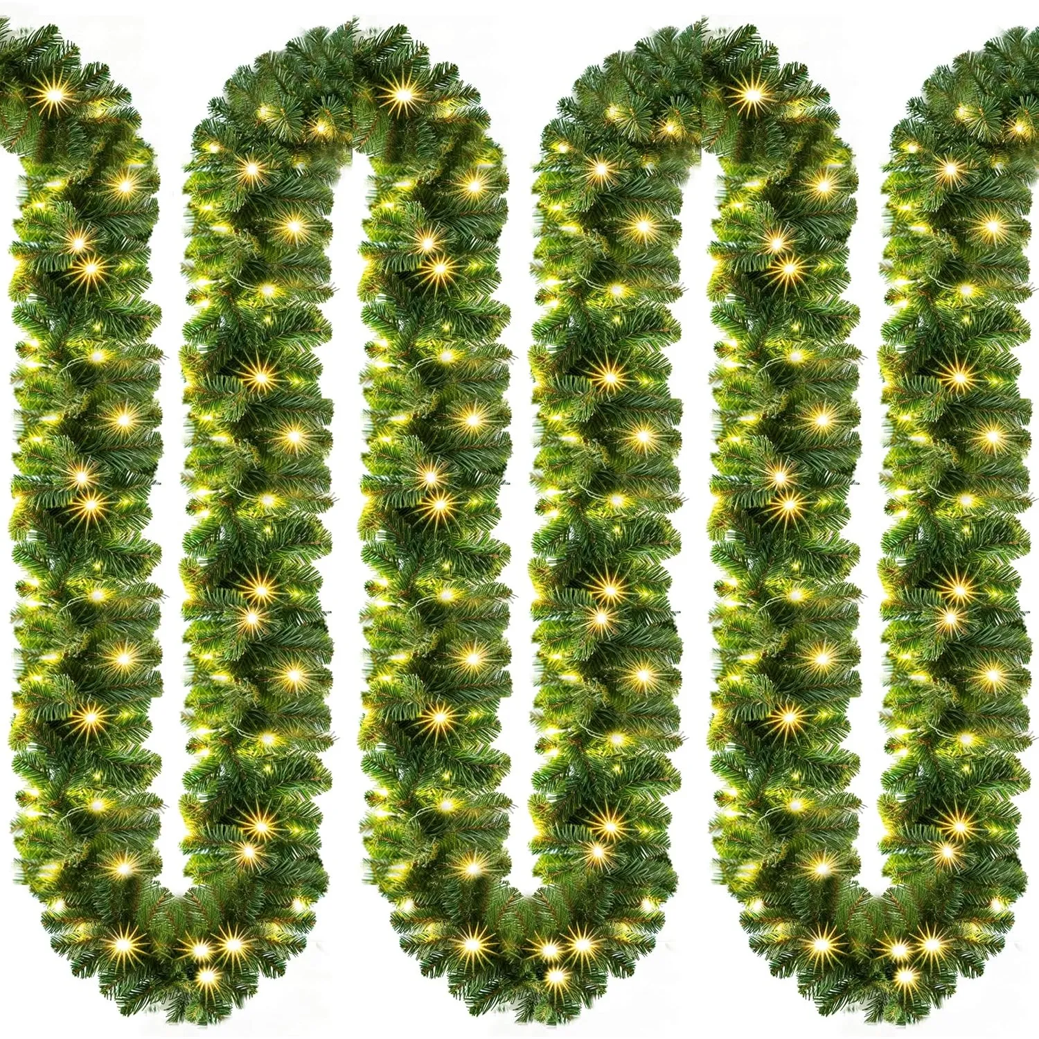 CASARIA Weihnachtsgirlande mit Beleuchtung 10m 200 LEDs