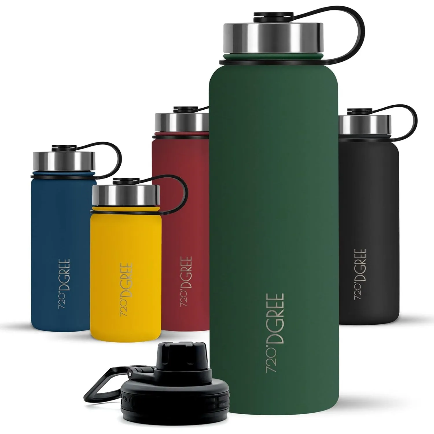 720°DGREE Edelstahl Trinkflasche 1200ml “noLimit” - Auslaufsicher, Kohlensäure geeignet, BPA-Frei - Thermosflasche, Iso…