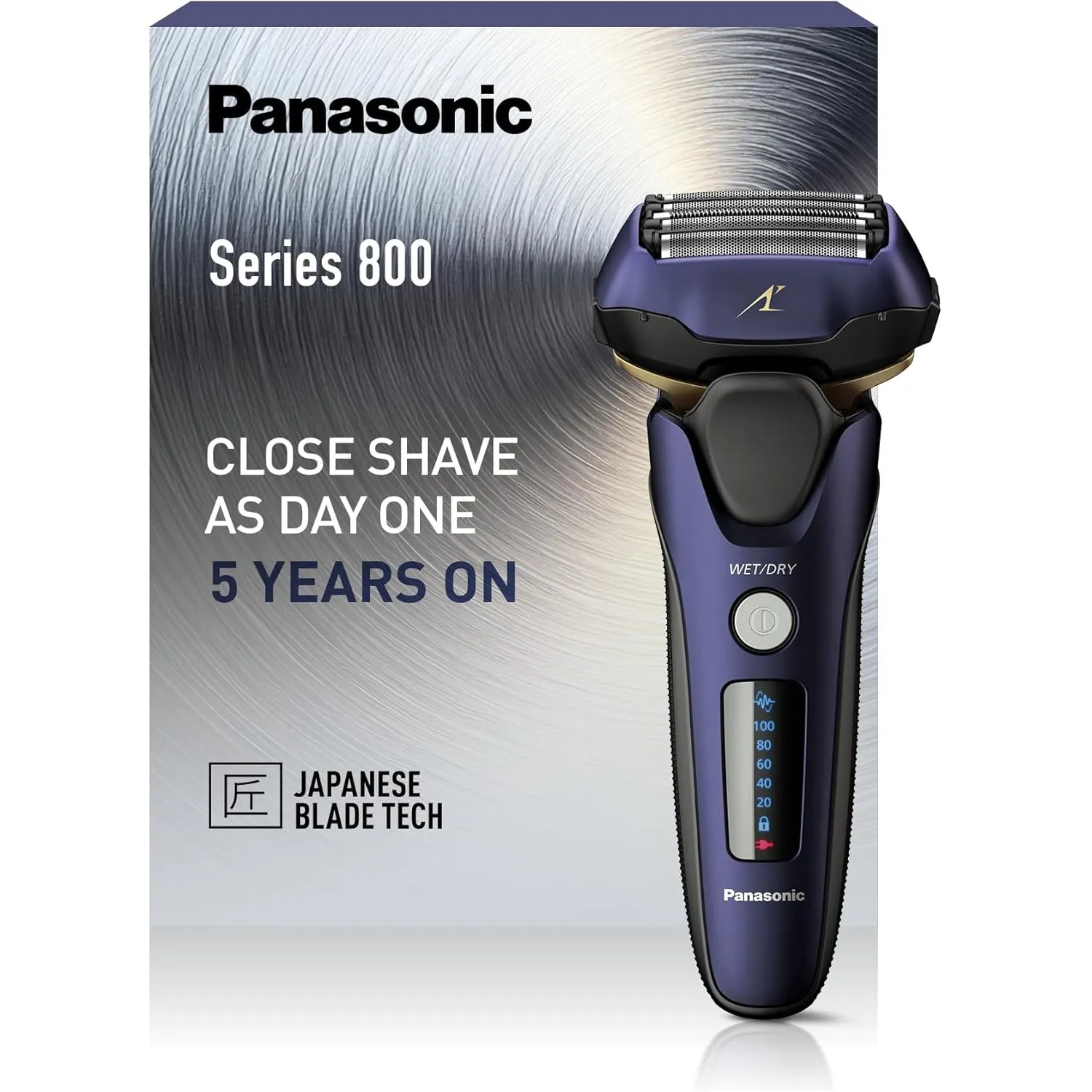 Panasonic Series 800 ES-LV67 Elektrischer Nass- & Trockenrasierer, 5-fach-Scherkopf Mit Linearmotor Und Bartsensor Tech…