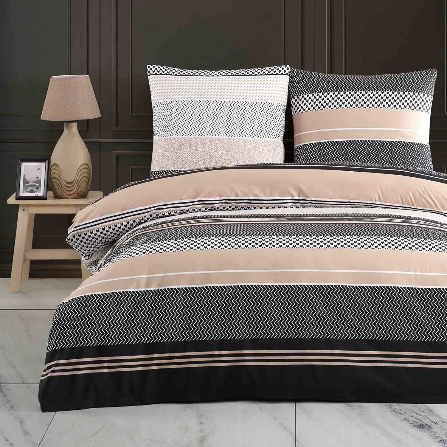 Buymax Bettwäsche 200x200 cm – Bettwäsche Set 3-teilig 200 x 200 cm, Renforcé 100% Baumwolle, Bettbezug mit 2 Kissenbez…
