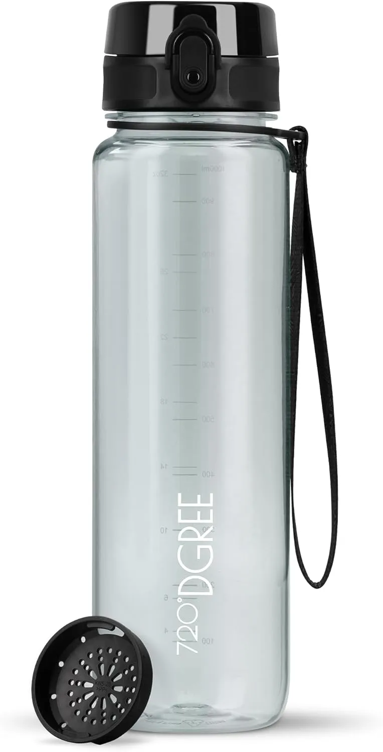 720°DGREE Trinkflasche “uberBottle“ +Sieb - 350ml, 500ml, 650ml, 1000ml, 1,5l, 2l - BPA-Frei - Wasserflasche für Sport,…