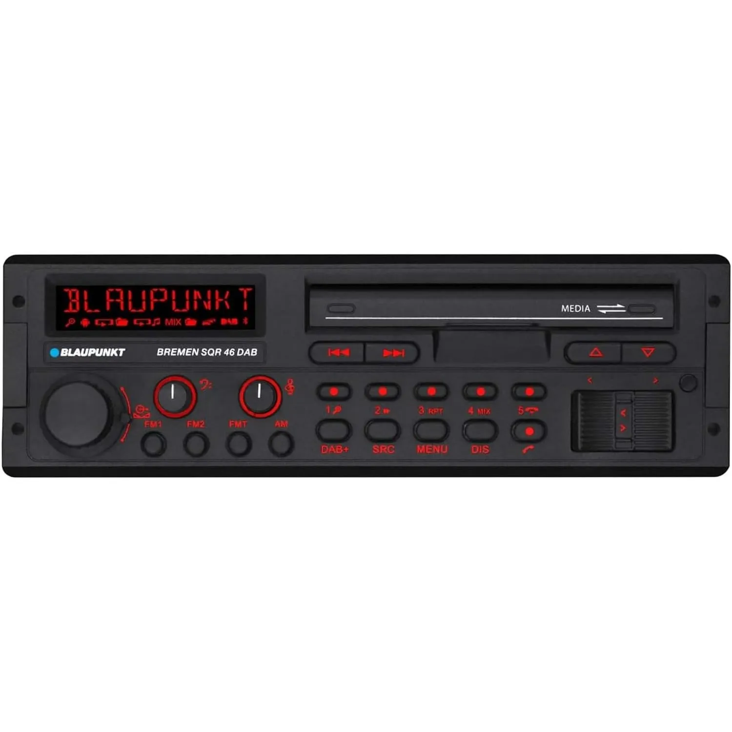 Blaupunkt Bremen SQR 46 DAB, 1-DIN-Autoradio, Youngtimer-Design, DAB+, Bluetooth, Freisprecheinrichtung, USB, AUX-Einga…
