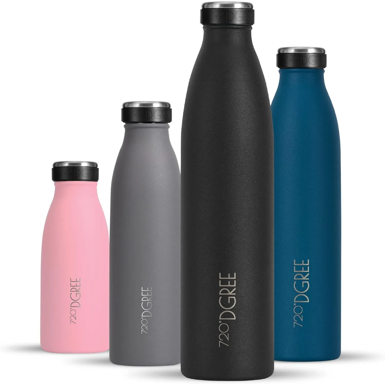 720°DGREE Edelstahl Trinkflasche “milkyBottle” - 1L - BPA-Frei, Auslaufsicher, Kohlensäure geeignet - Thermosflasche fü…