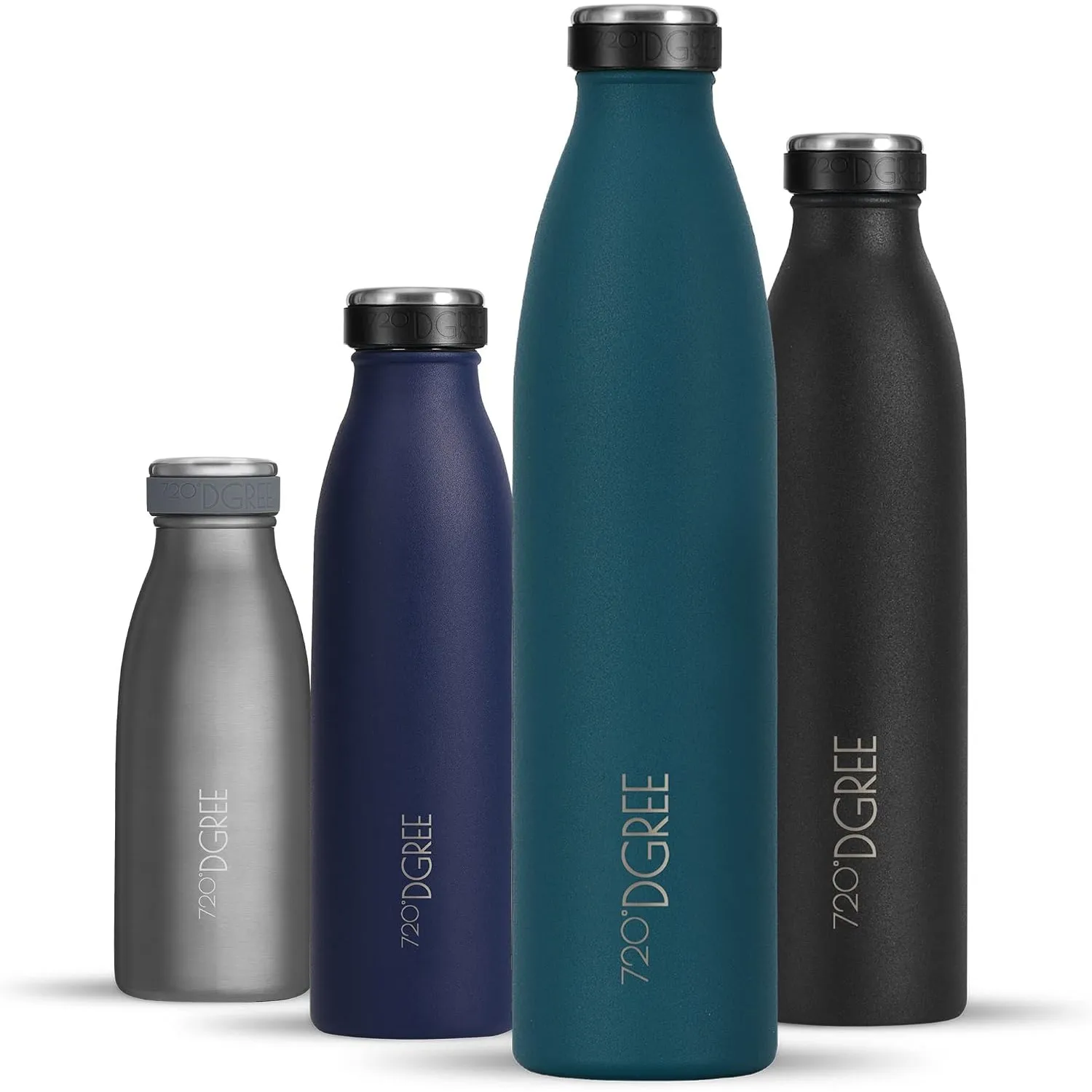 720°DGREE Edelstahl Trinkflasche “milkyBottle” - 1L - BPA-Frei, Auslaufsicher, Kohlensäure geeignet - Thermosflasche fü…