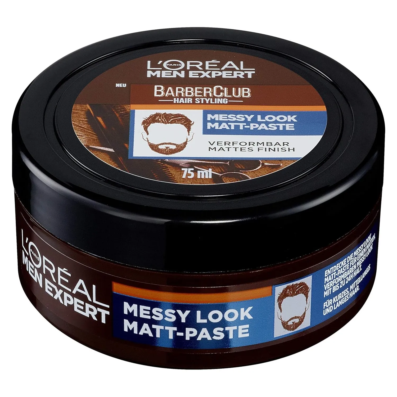 L'Oréal Men Expert Messy Look Matt Paste für Männer, Haar Styling Wax für einen starken Halt, Herren Haarwachs Pomade f…