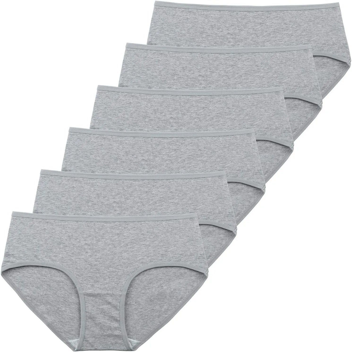 INNERSY Unterhosen Damen Baumwolle Atmungsaktive Hipster Unterwäsche Basic Bequem Panties 6er Pack | 100% Baumwoll Schr…