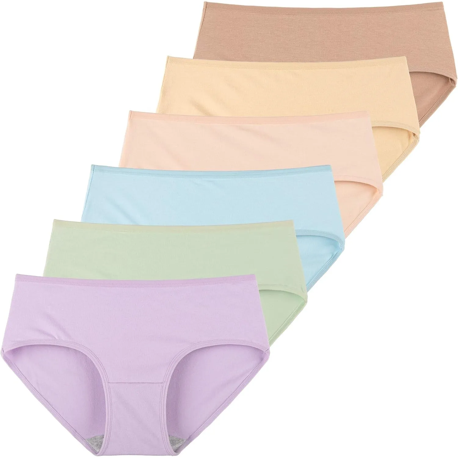 INNERSY Unterhosen Damen Baumwolle Atmungsaktive Hipster Unterwäsche 6 Pack