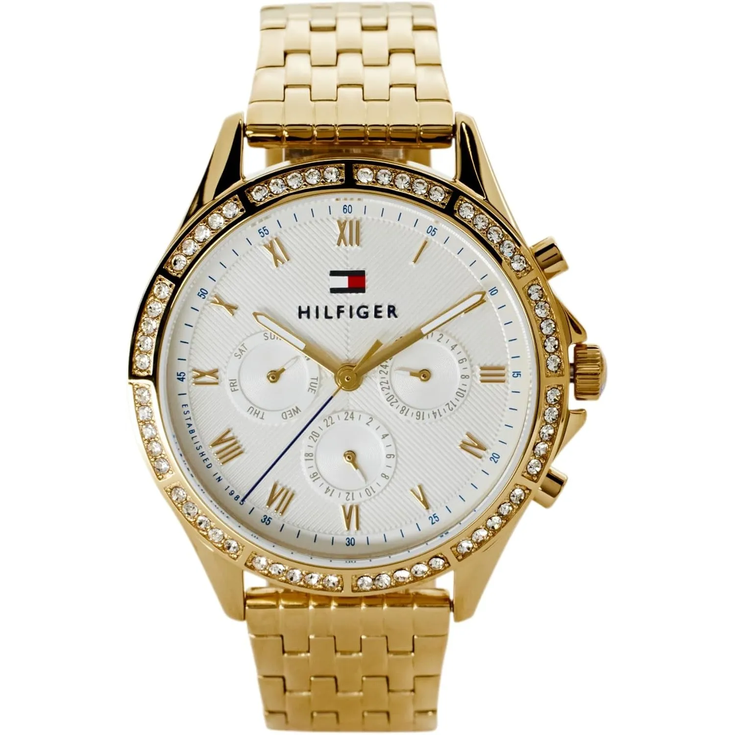 Tommy Hilfiger Multi Zifferblatt Quarz Uhr für Damen mit Edelstahlarmband - Erhältlich aus Gold oder Silber