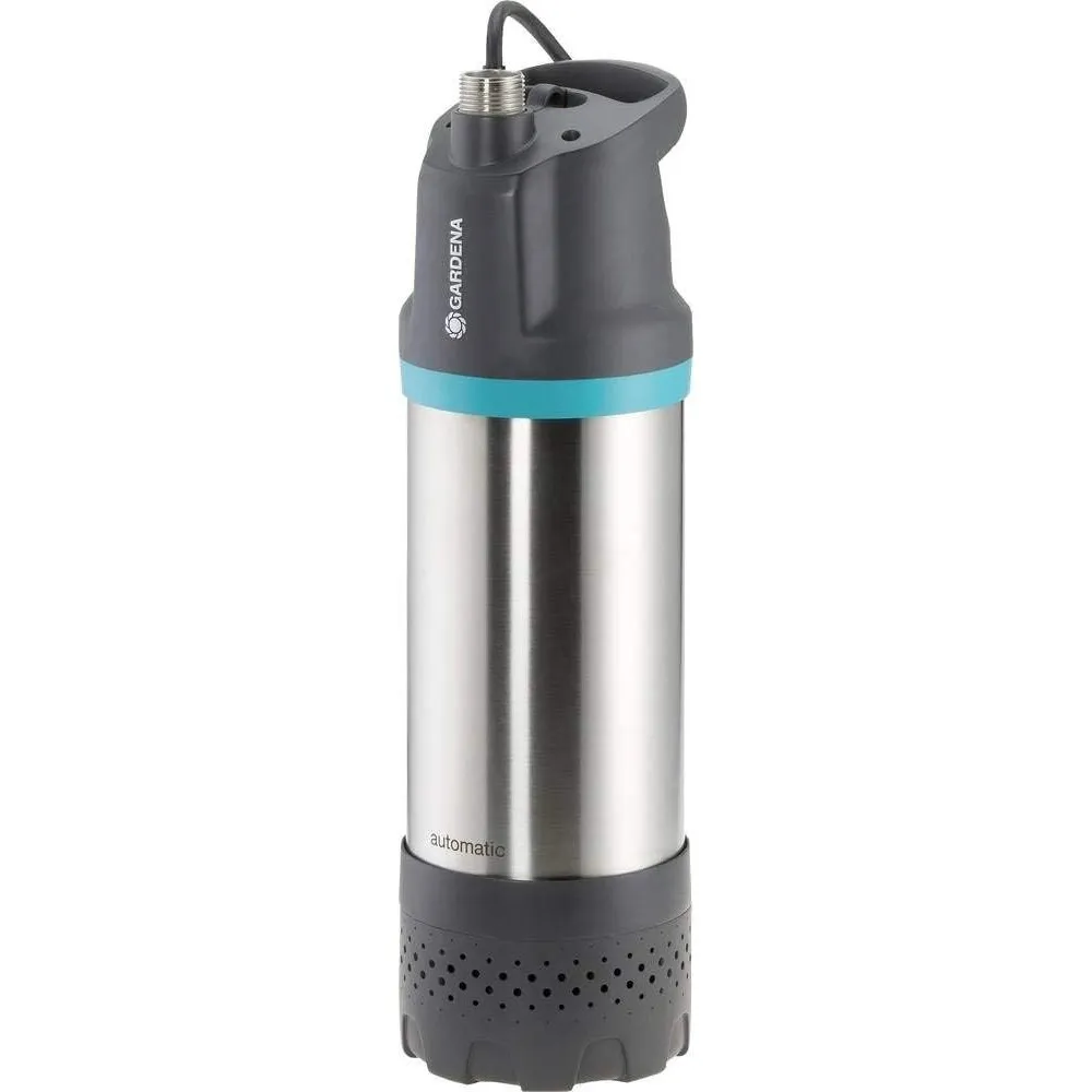 Gardena Tauch-Druckpumpe 6100/5 inox automatic: Automatische Tauchdruckpumpe mit 6100 l/h Fördermenge, mit Schmutzfilte…