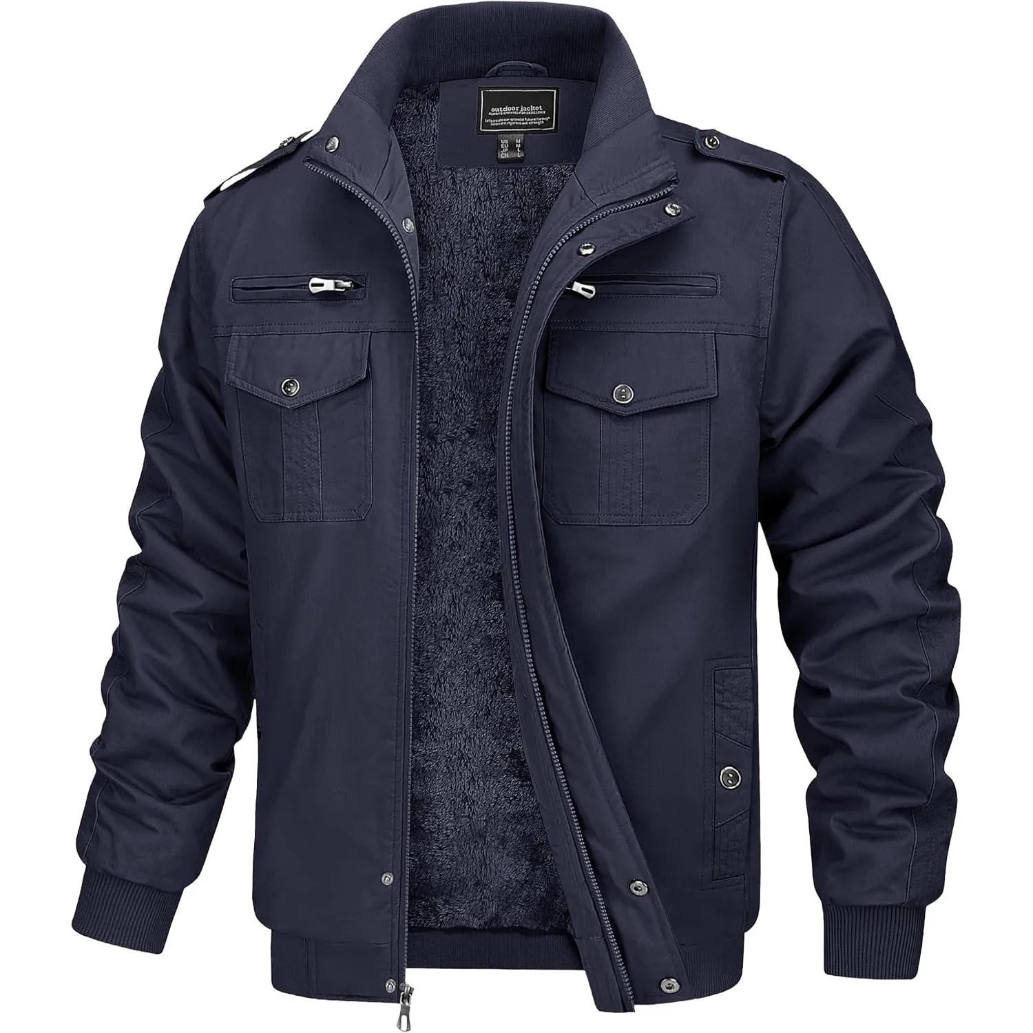 MAGCOMSEN Winterjacke Herren Jacke Winter Warm Bomberjacke Gefüttert