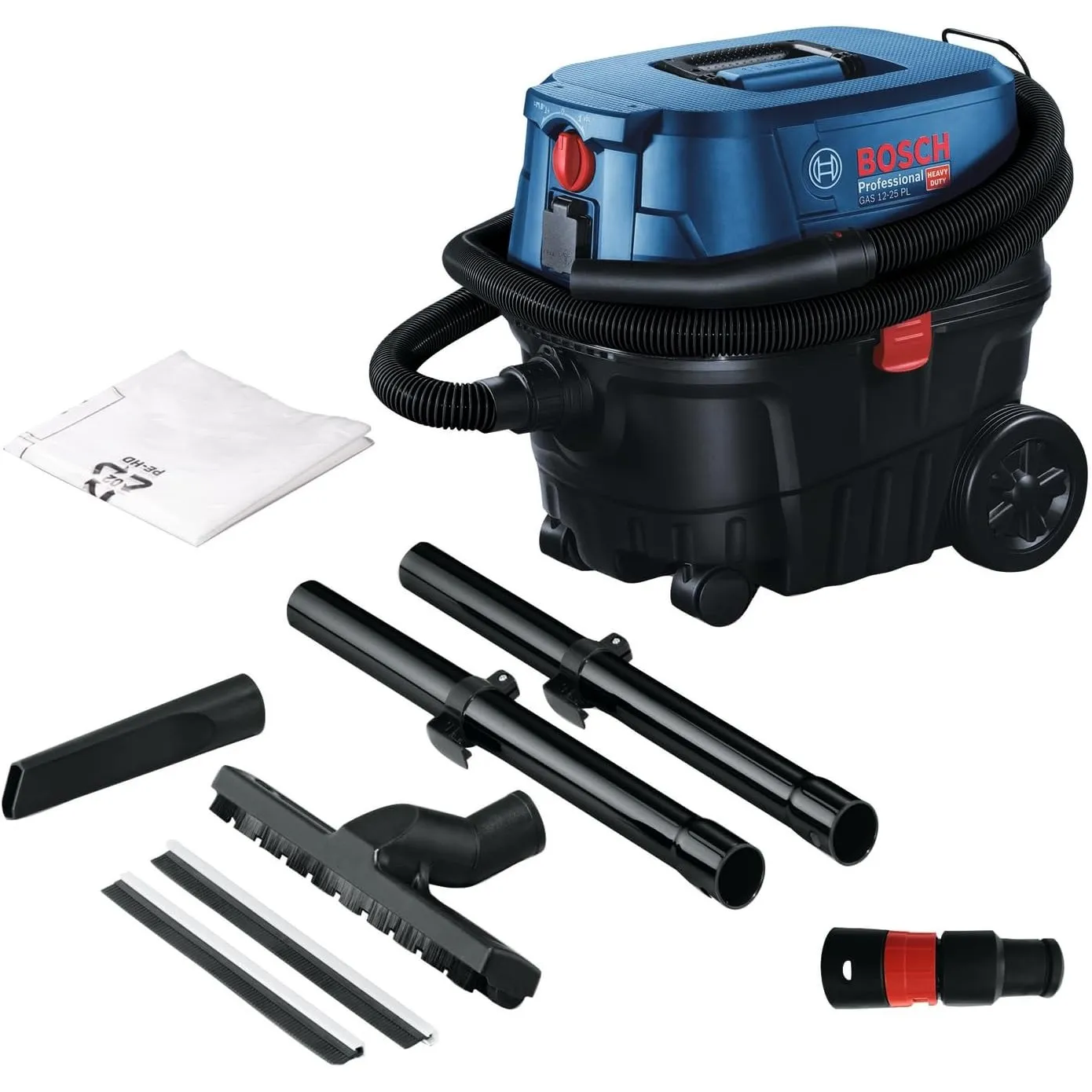 Bosch PRO Nass-/Trockensauger GAS 12-25 PL (1.250-W-Motor, Luftstrom von 65 l/s, Saugdruck 200 mbar, inkl. HEPA-Filter,…