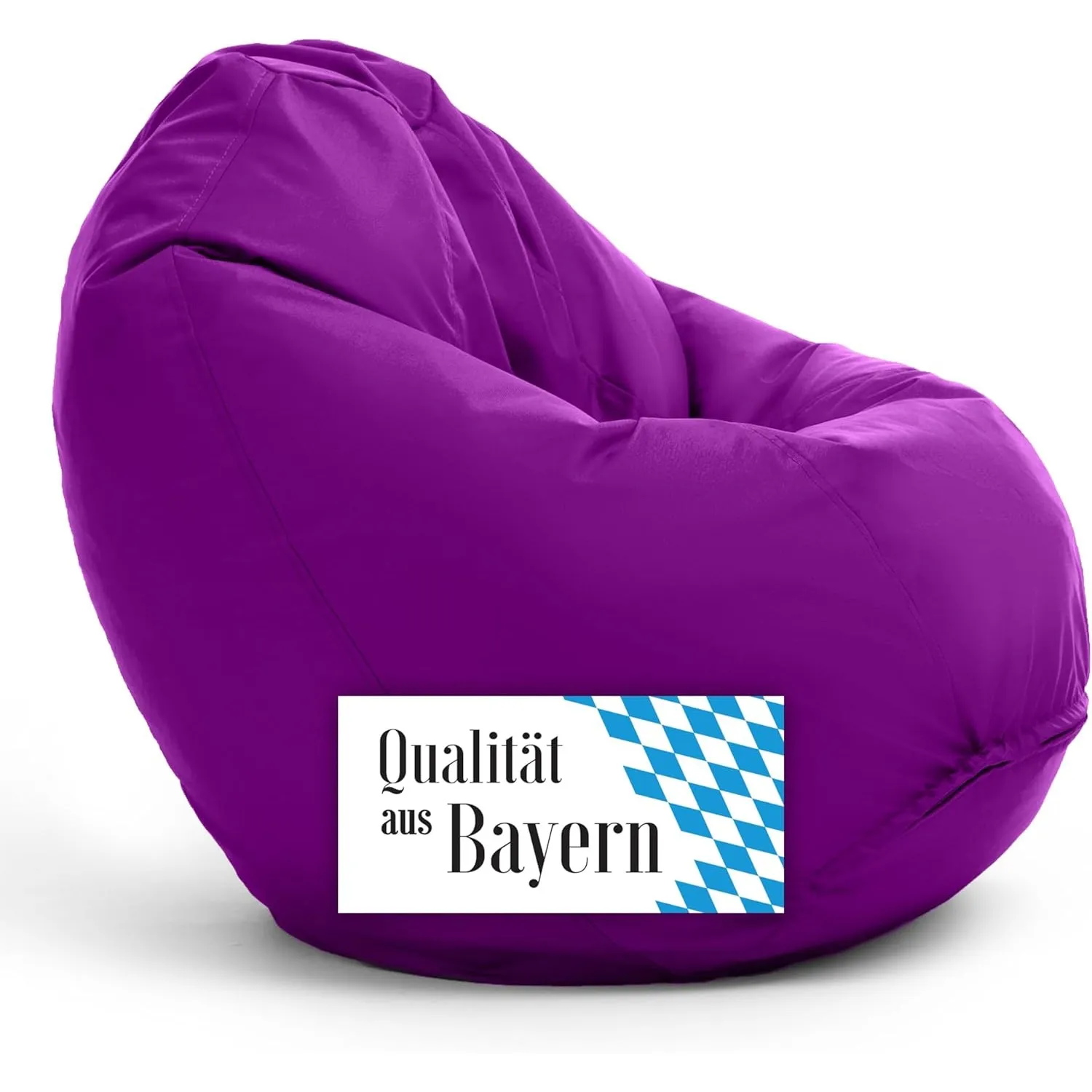 Bruni Sitzsack Classico L in Violett – XL Sitzsack mit Innensack zum Lesen, Abnehmbarer Bezug, lebensmittelechte EPS-Pe…