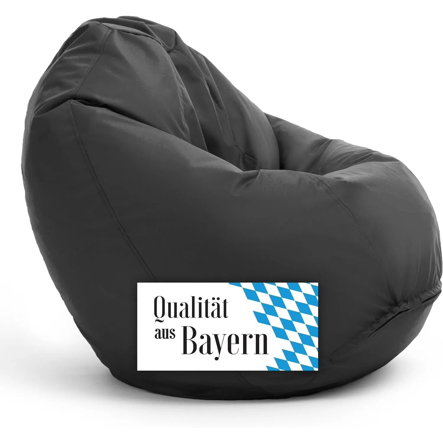 Bruni Sitzsack Classico L in Grau – XXL Sitzsack für Erwachsene mit Innensack, Abnehmbarer Bezug, lebensmittelechte EPS…