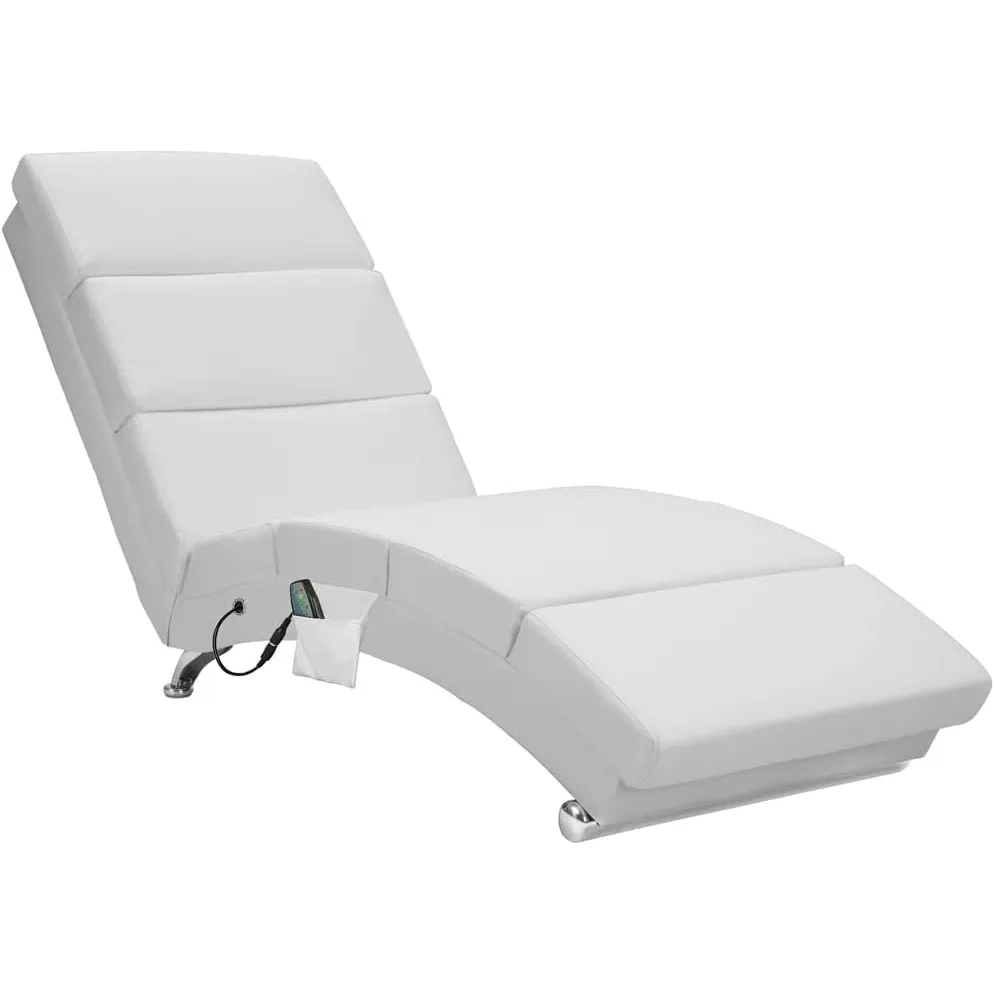 Casaria® Relaxliege XXL Massage Heizfunktion 186x89x55cm Ergonomisch Kunstleder Gepolstert 180kg Belastbarkeit Wohnzimm…