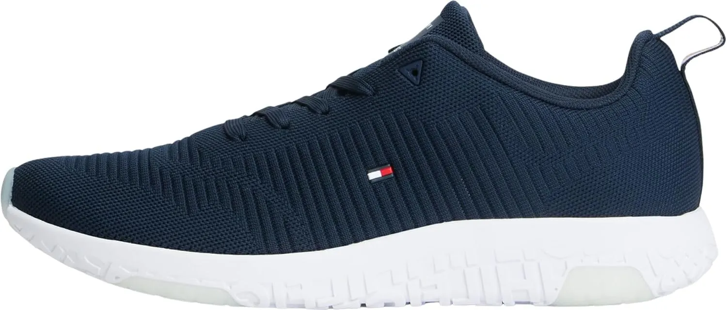 Tommy Hilfiger Herren Runner Sneaker Corporate Knit Rib Runner Sportschuhe