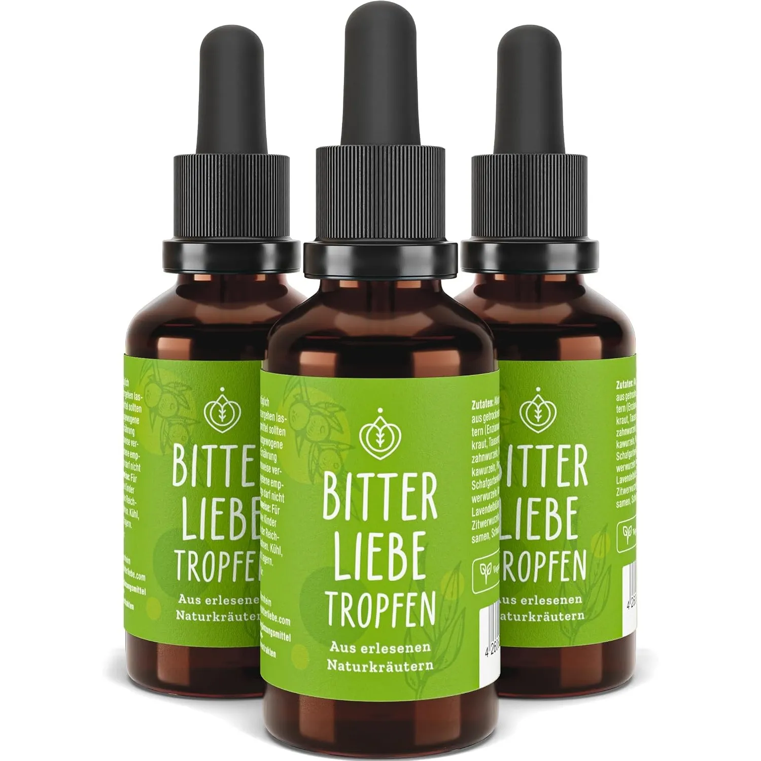 BitterLiebe® Original Bitterstoffe Tropfen 50ml aus Die Höhle der Löwen - hochdosierte Bittertropfen nach Hildegard von…