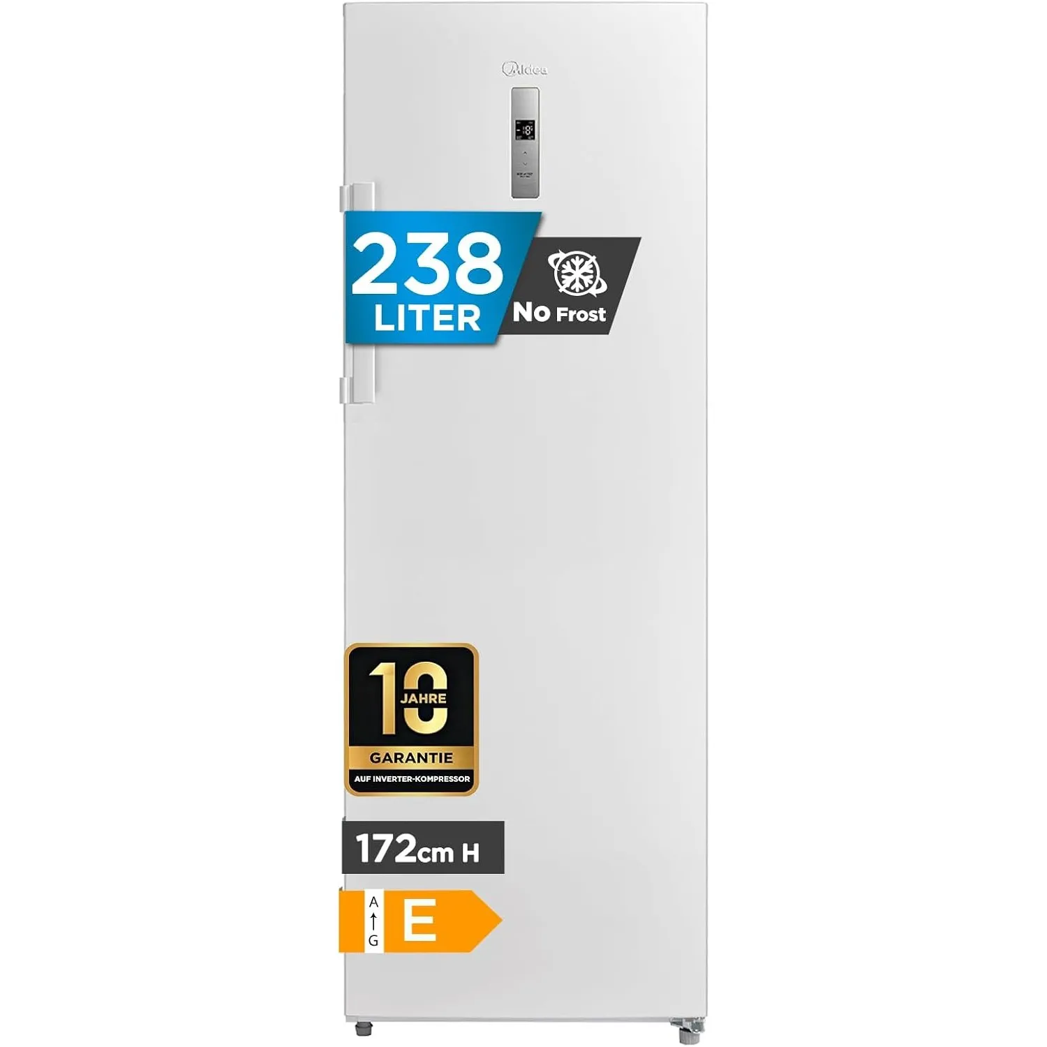 Midea 238L 2-in-1 Gefrierschrank & Kühlschrank, Umschaltbar, Freistehend