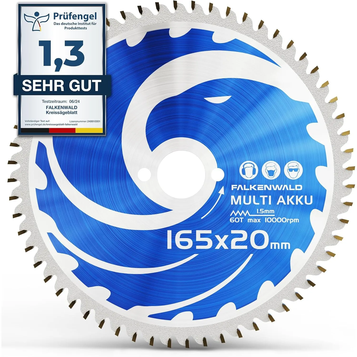 FALKENWALD® Sägeblatt 165 x 20 mm für Makita Tauchsäge (Multi-Material & Akku) - Hochwertiges Kreissägeblatt 165x20 mm …