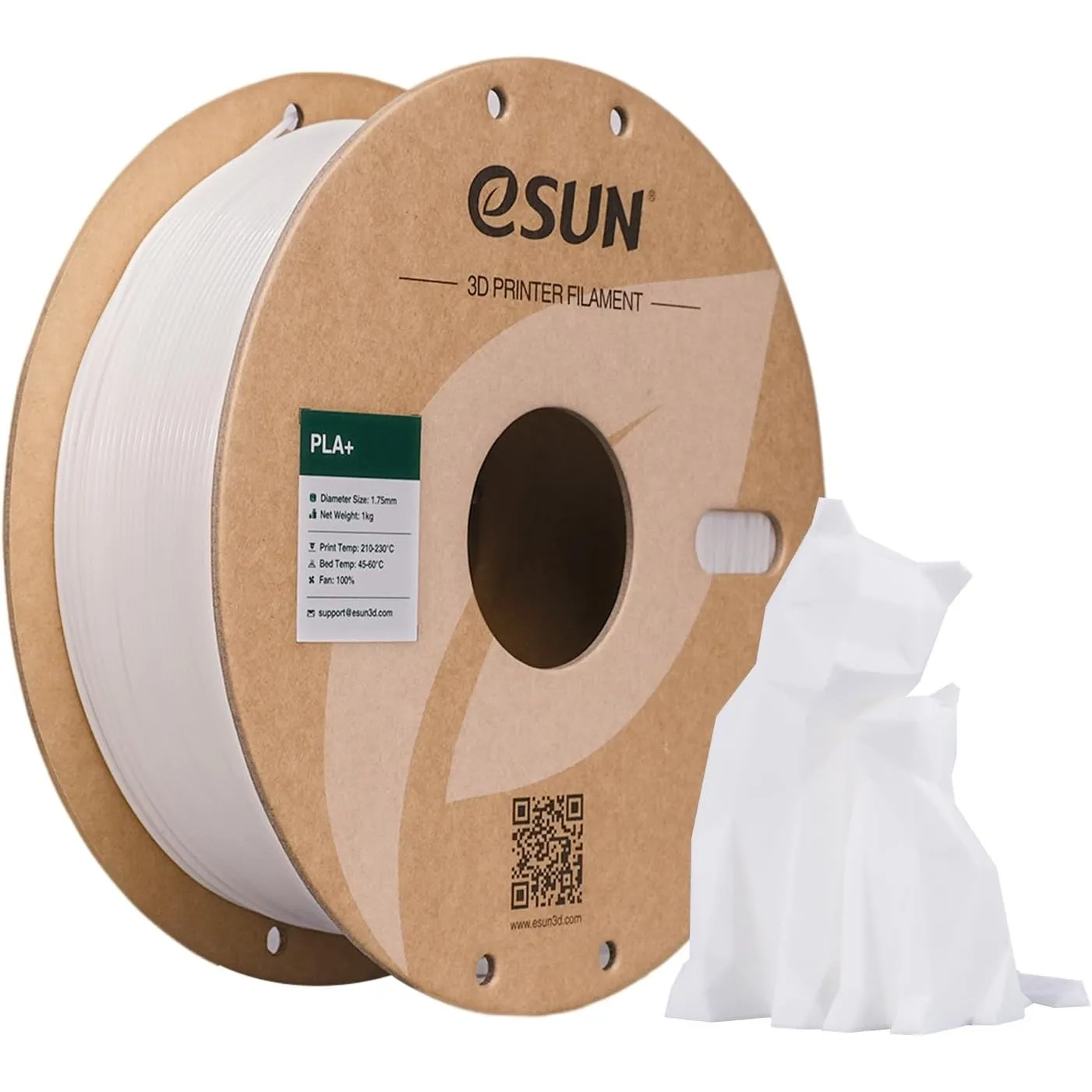 eSUN PLA+ Filament 1.75mm, Weiß, 1KG | 3D Drucker Filament PLA Plus, Maßgenauigkeit +/- 0.03mm, 1kg Spule (2.2 LBS) 3D …